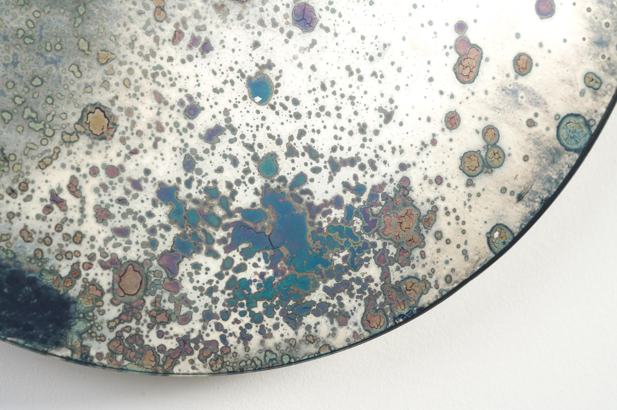 Argento Specchio di rame con luna lampeggiante in vendita