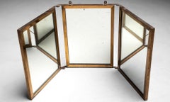 Folding-Spiegel aus Kupfer, Frankreich, um 1900