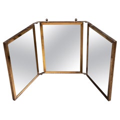 Copper Folding Mirror, France, circa 1900