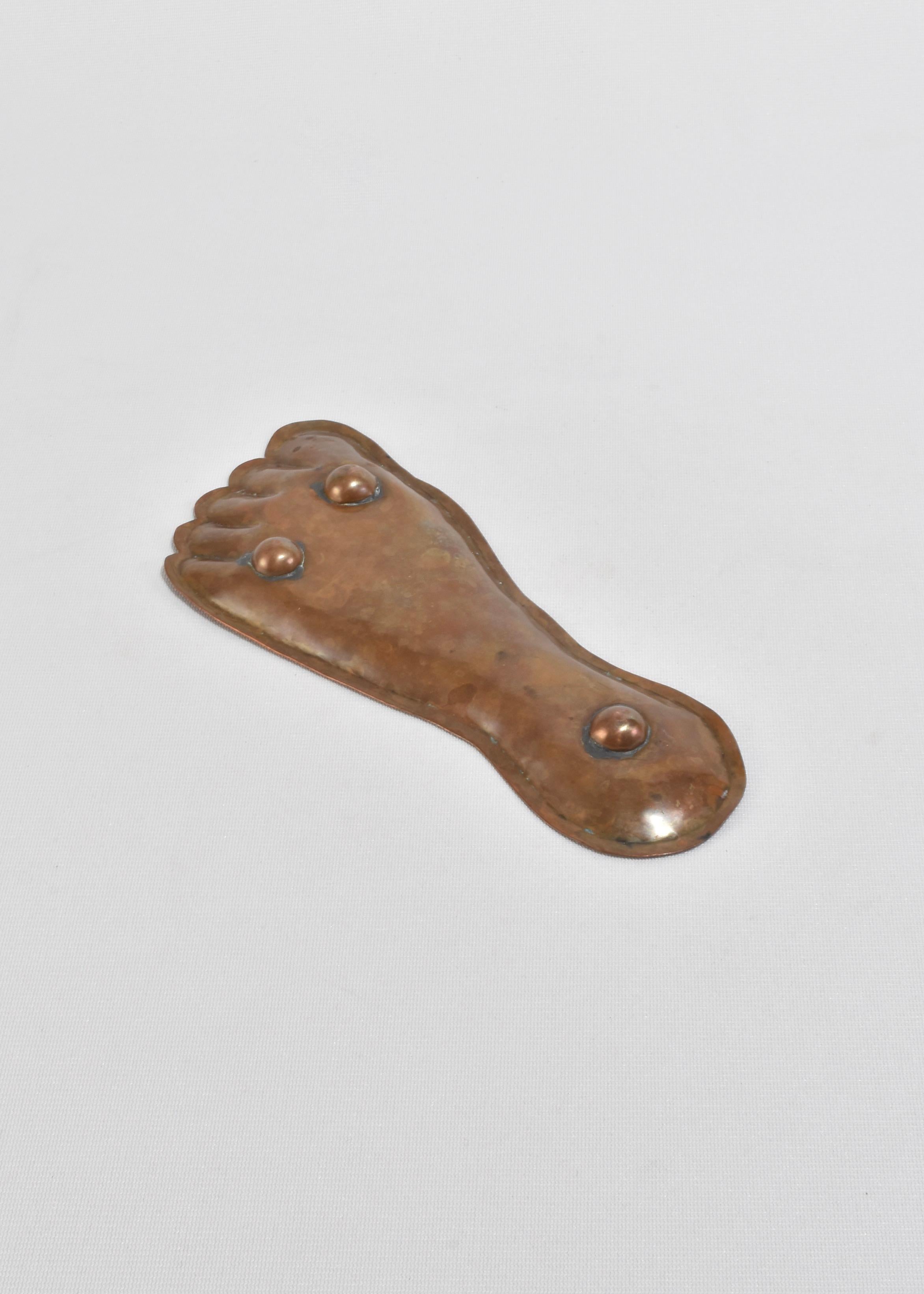 20th Century Copper Foot Catchall For Sale