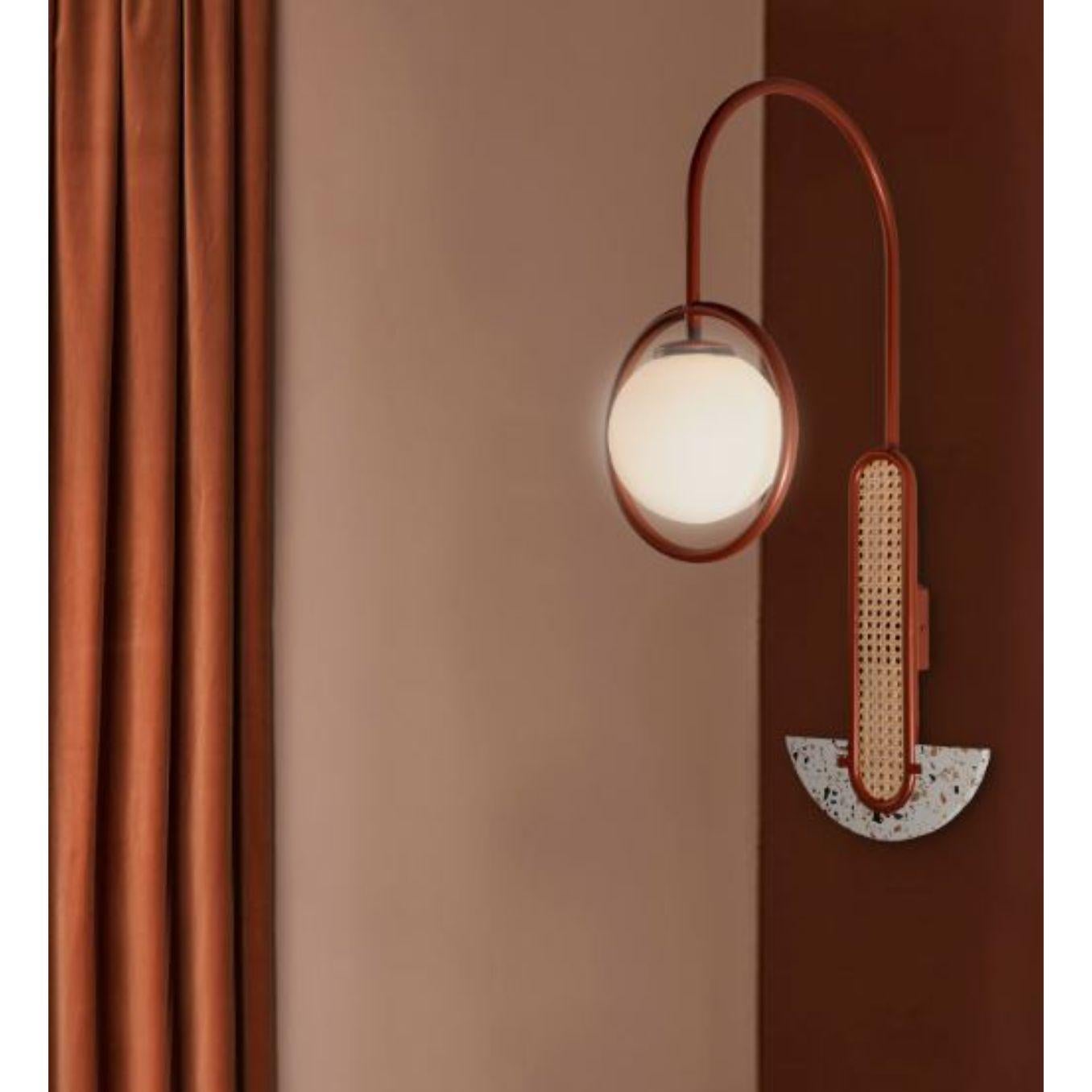Modern Copper Frame Wall Lamp by Dooq For Sale