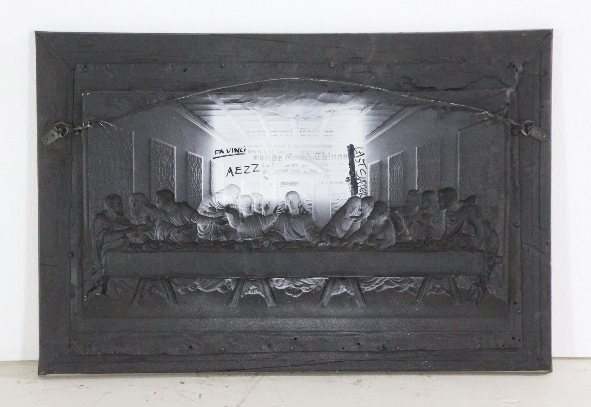 Copper Framed Copper Last Supper Relief 3