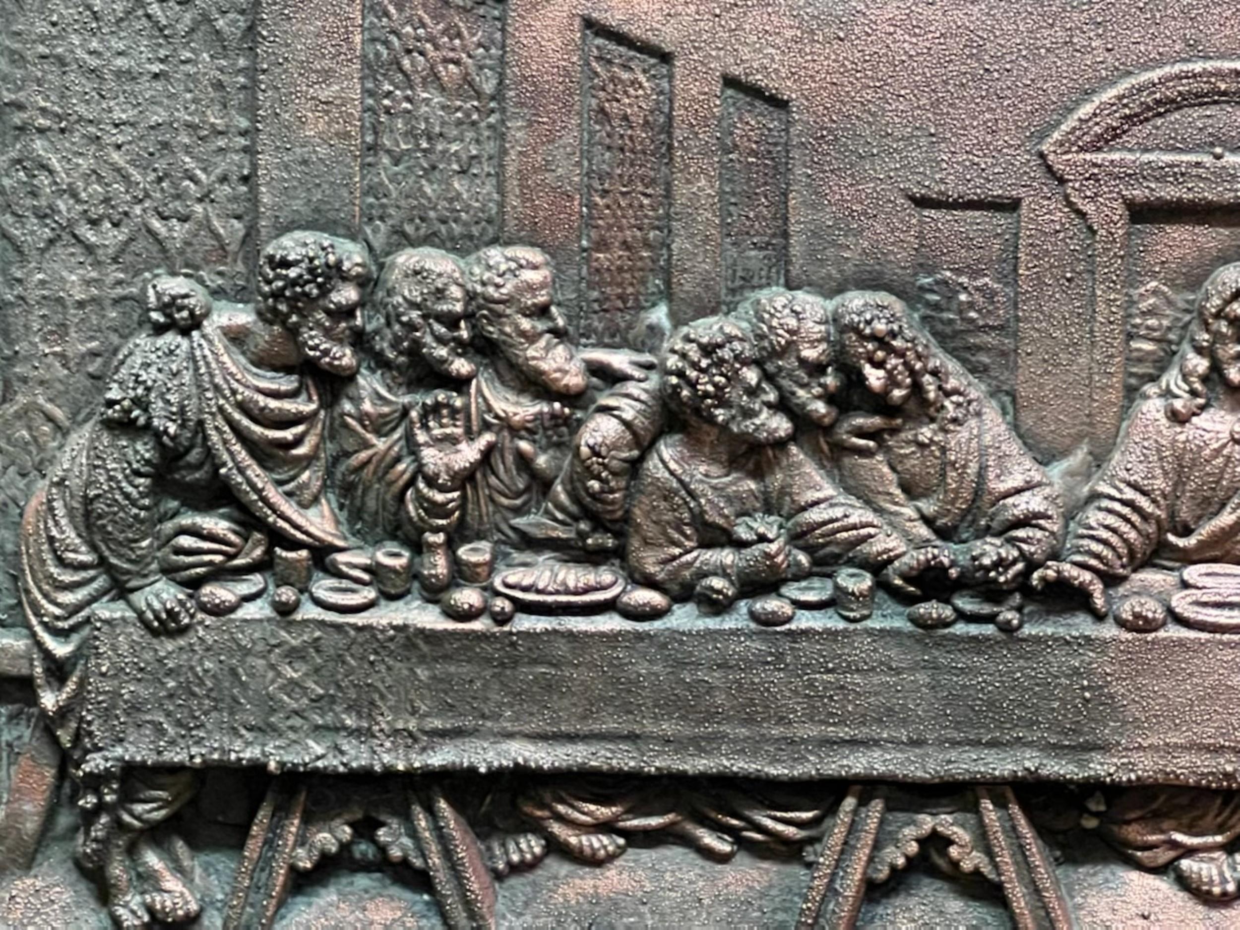 Copper Framed Copper Last Supper Relief 7