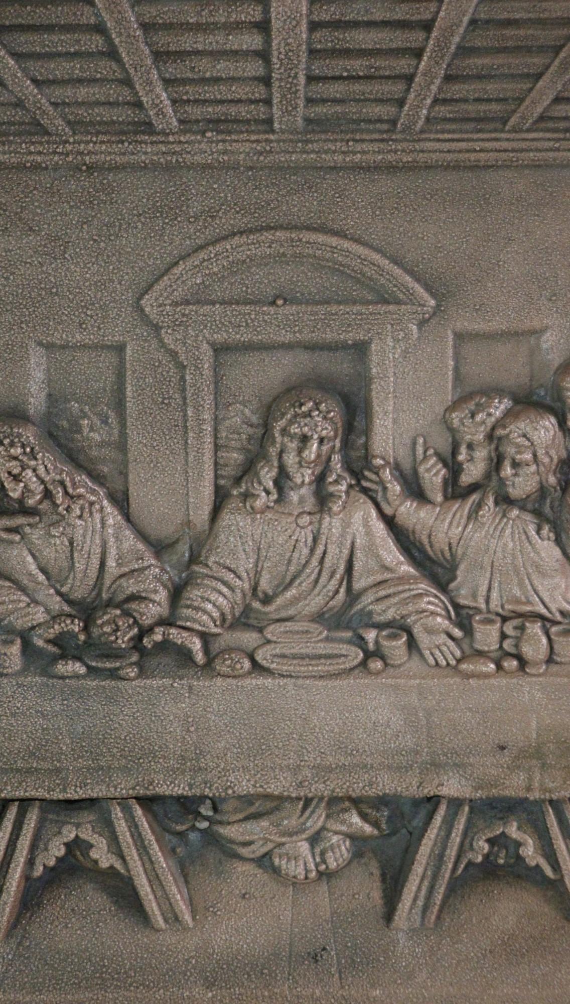 American Copper Framed Copper Last Supper Relief
