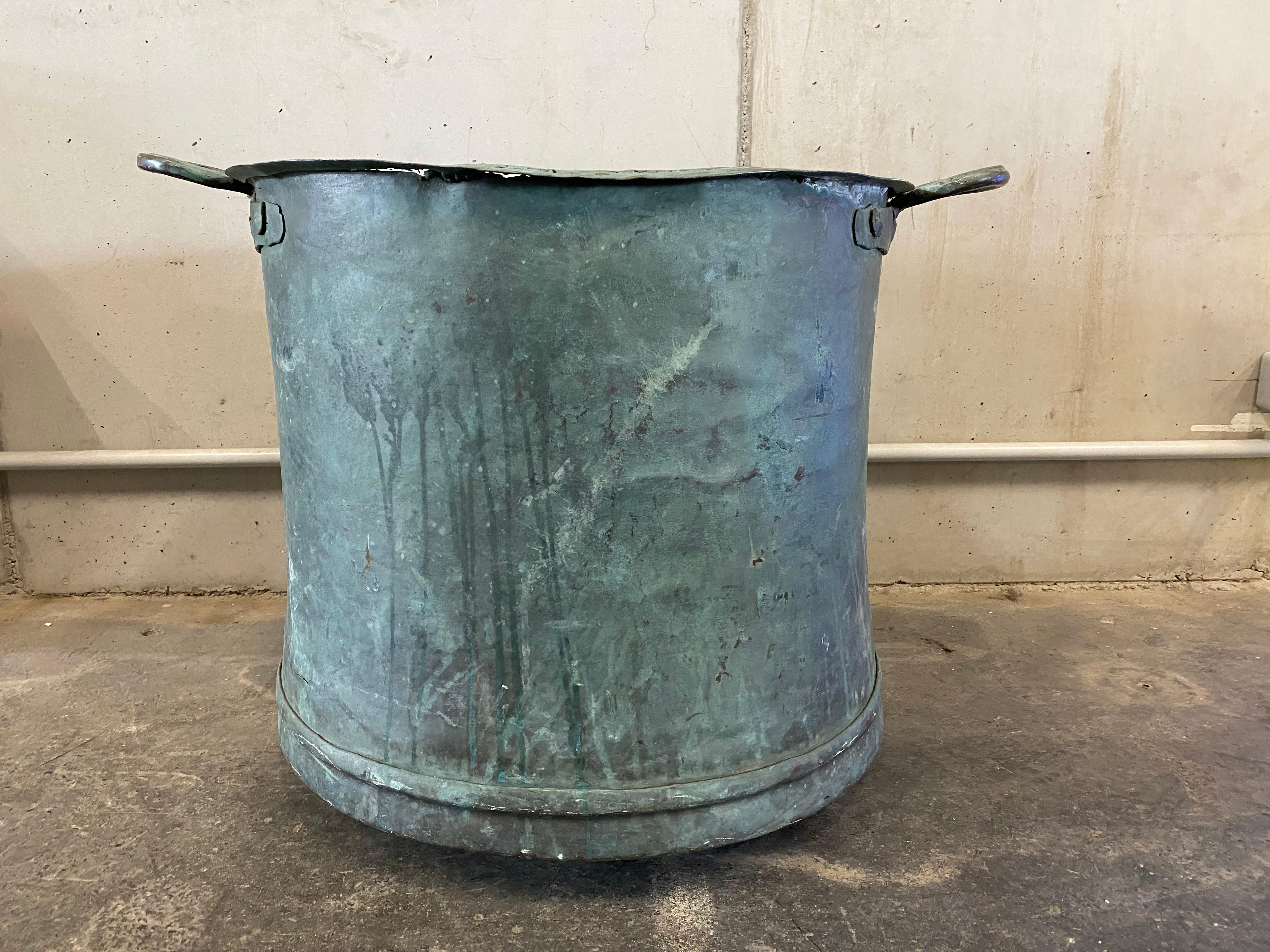 German Copper Garden Bucket from the 1800's