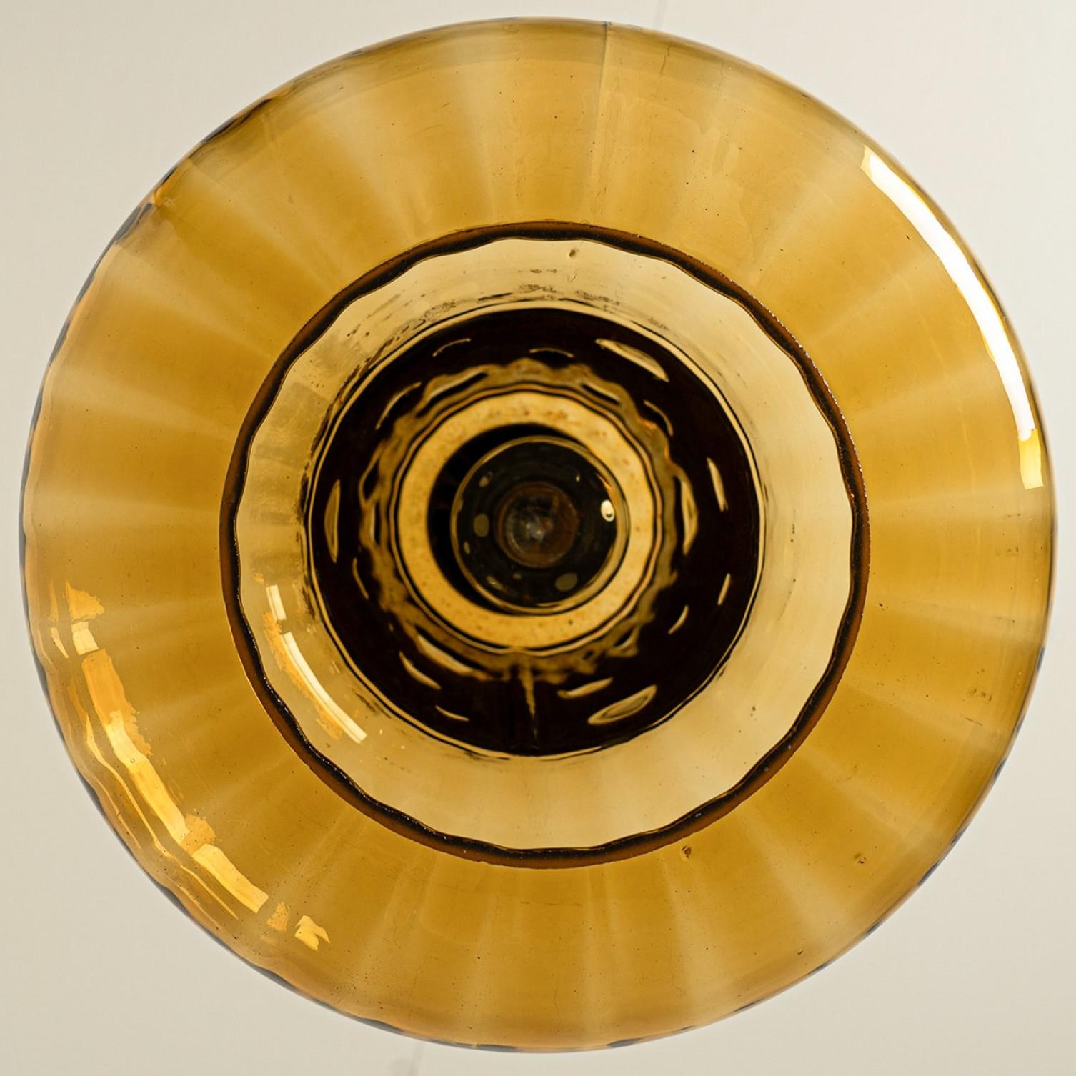Lampe à suspension en verre cuivré dans le style de Nanny Still McKinney, 1960 en vente 3