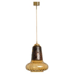 Copper Glass Pendant Lamp in the style of Nanny Still McKinney, 1960