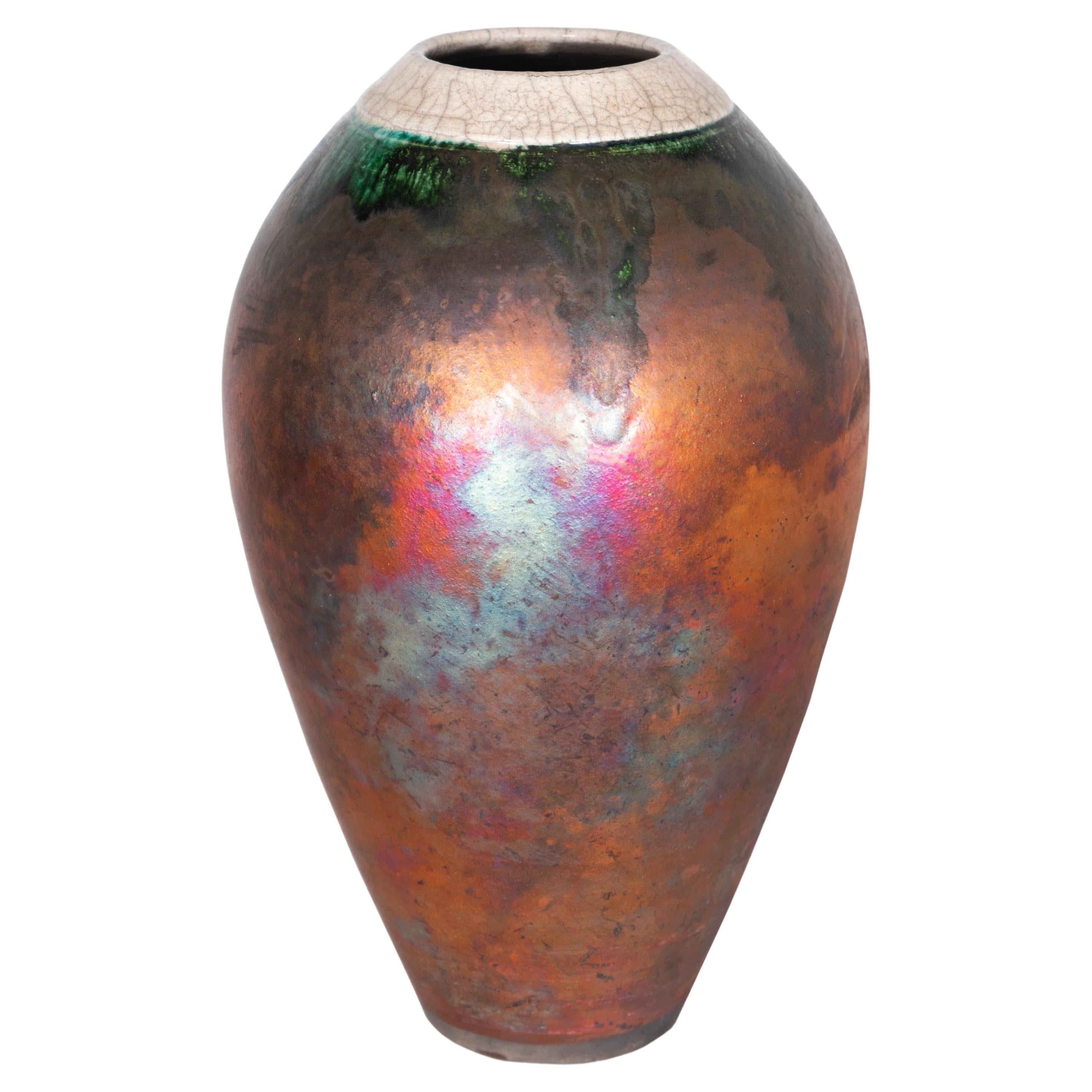 Copper Glaze Hand Thrown Pot Signed by Pennington
