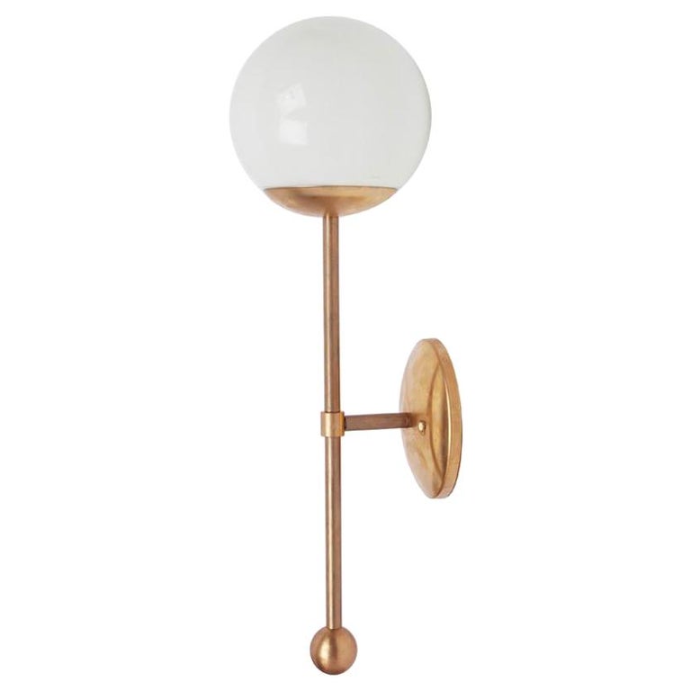 Copper Globe Sconce Light For Sale