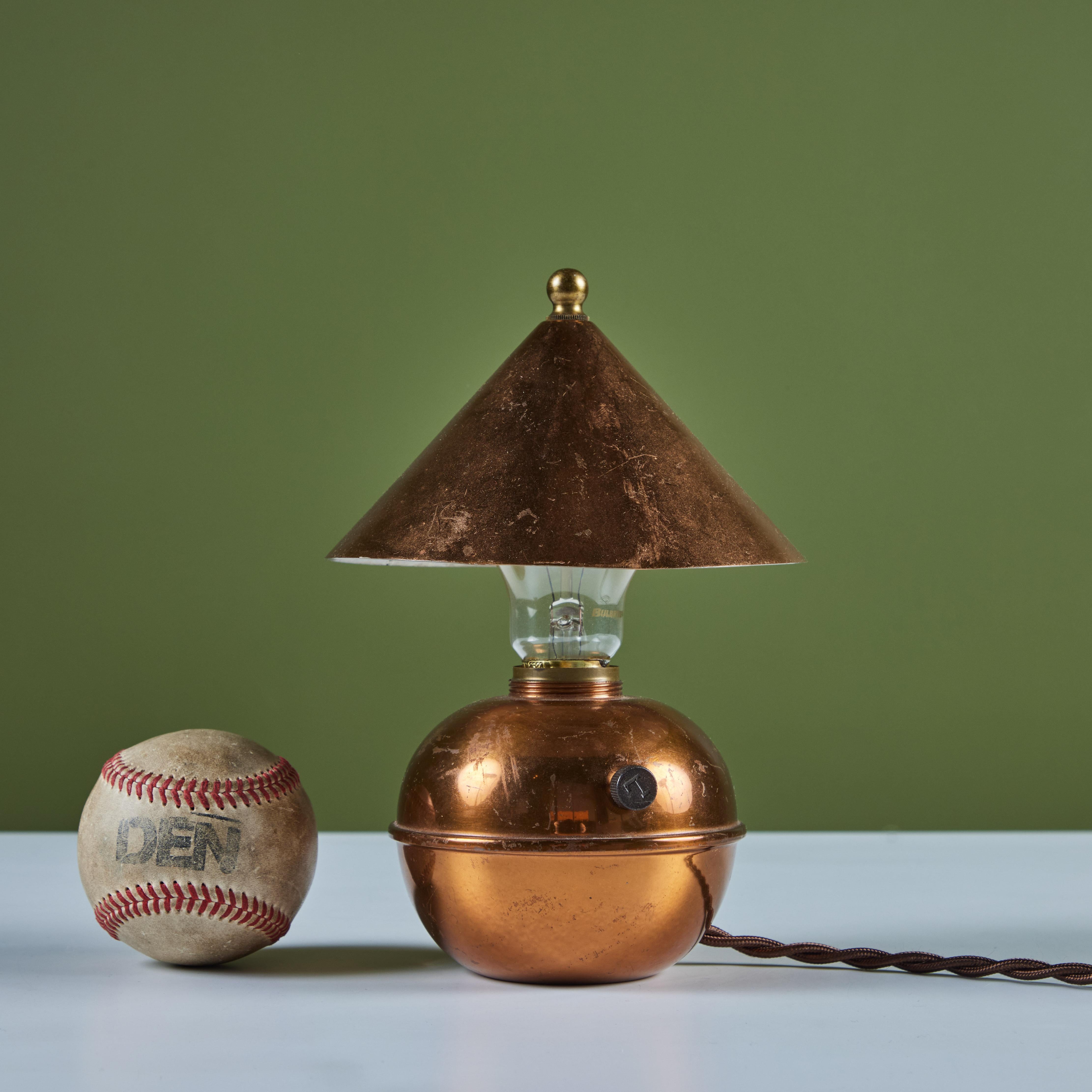 Art Deco Copper Glow Lamp by Ruth Gerth for Chase