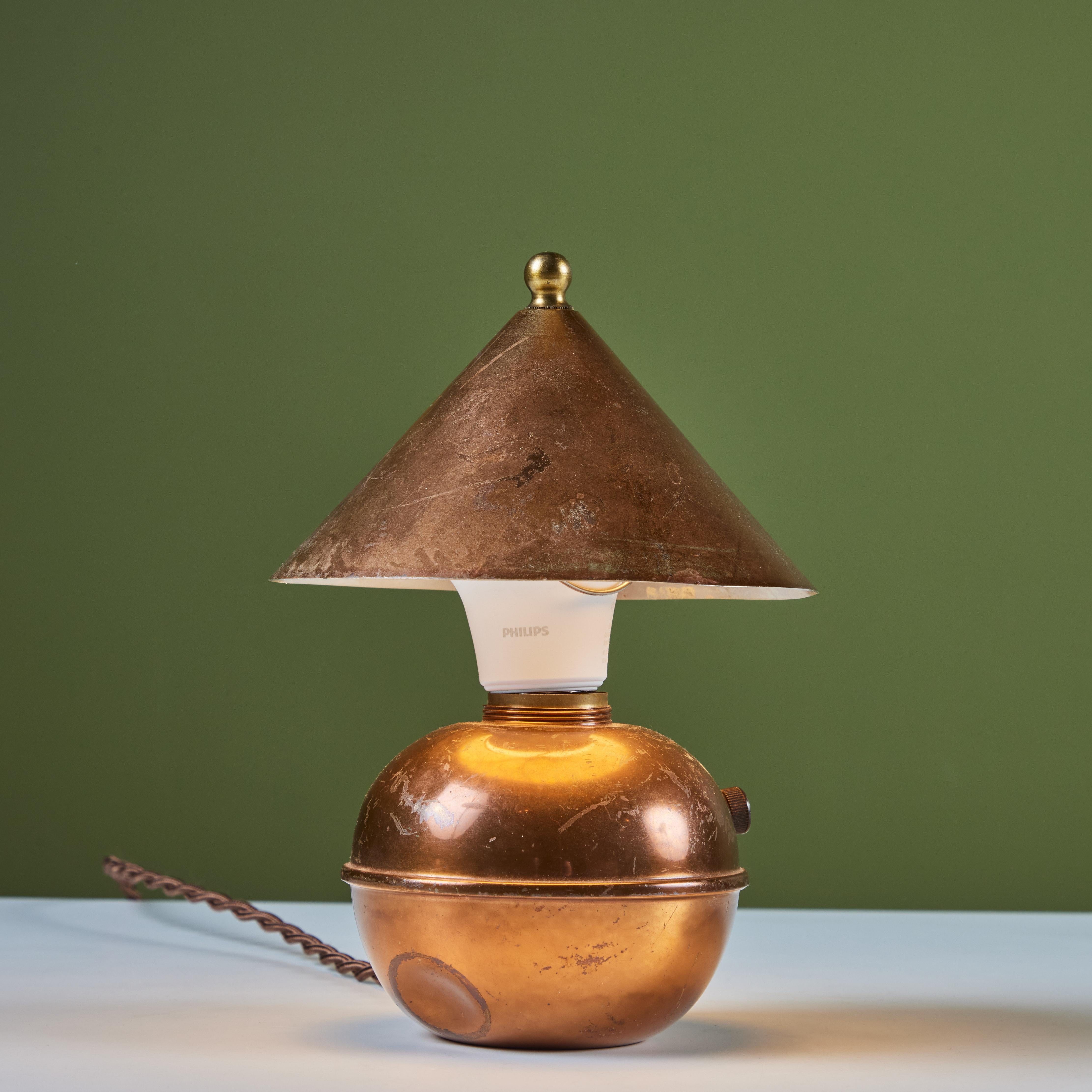20th Century Copper Glow Lamp by Ruth Gerth for Chase