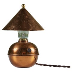 Retro Copper Glow Lamp by Ruth Gerth for Chase