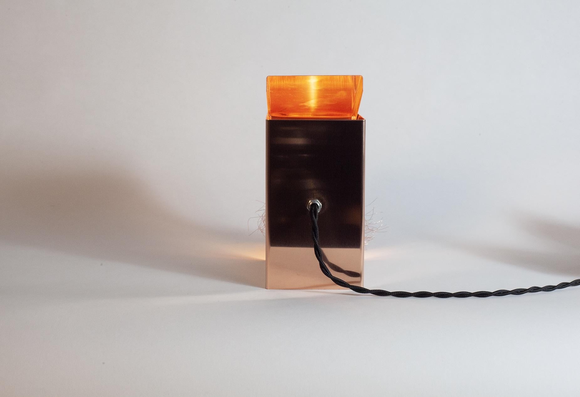Copper Hair Lamp by Danish Artist Christine Roland  For Sale 1