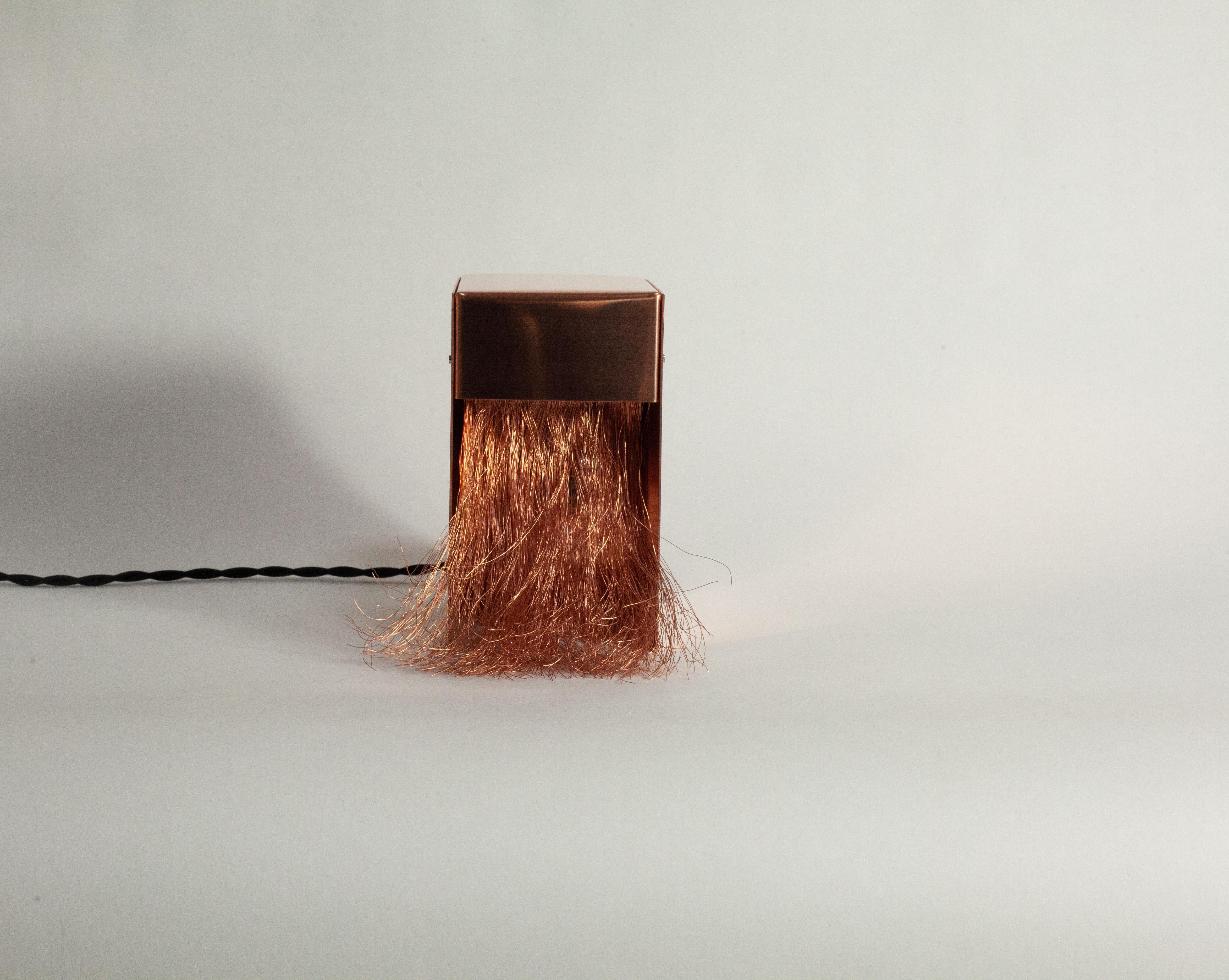 Copper Hair Lamp by Danish Artist Christine Roland  For Sale 3