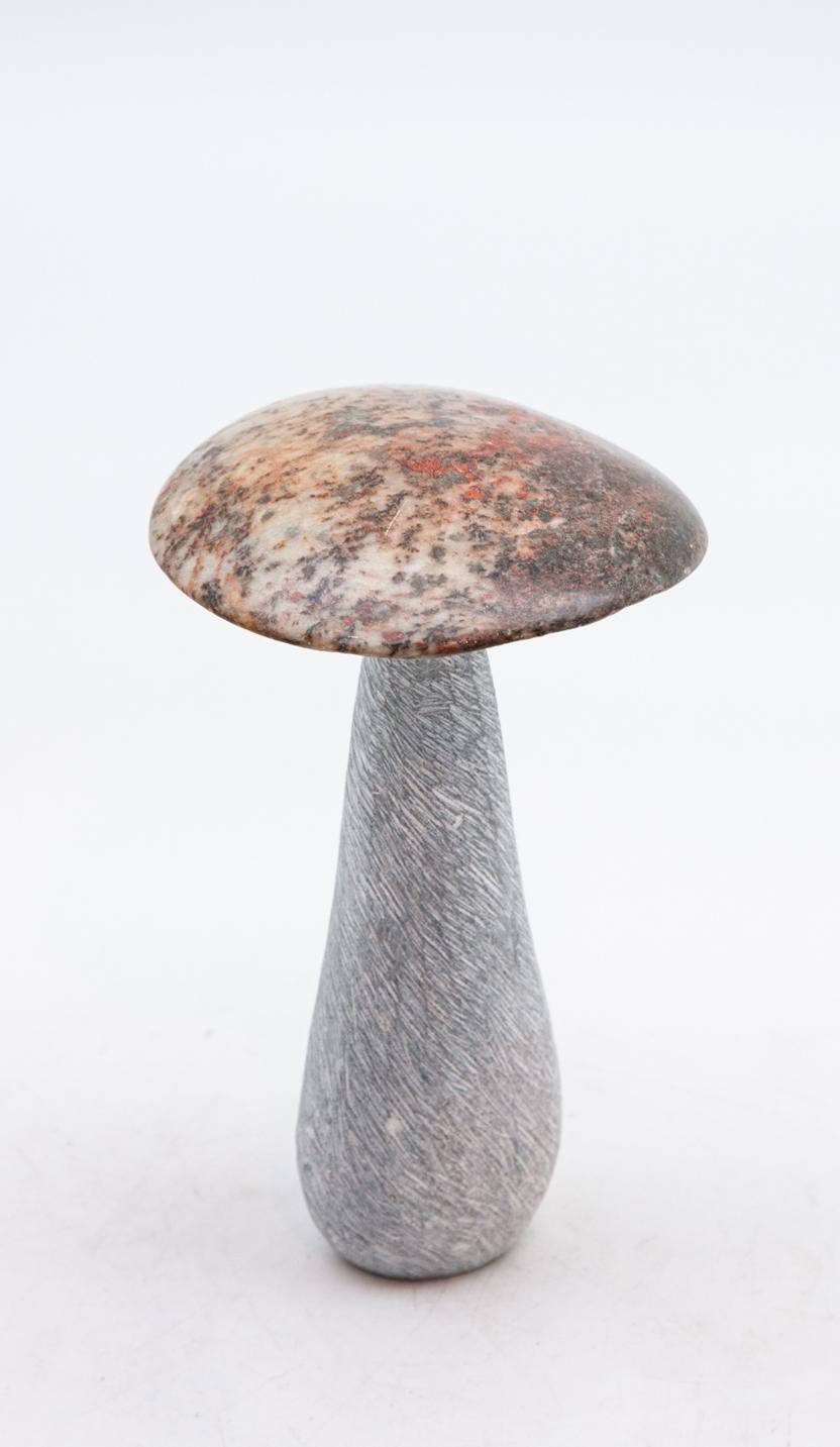 Hand carved copper stone mushroom. Charming stone mushroom hand carved in Zimbabwe. Measures: 6.5