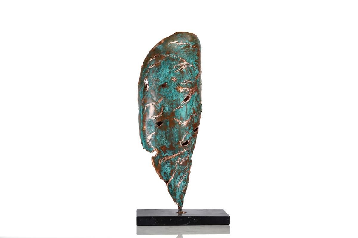 Copper Hand Sculpted Vase by Samuel Costantini For Sale 4