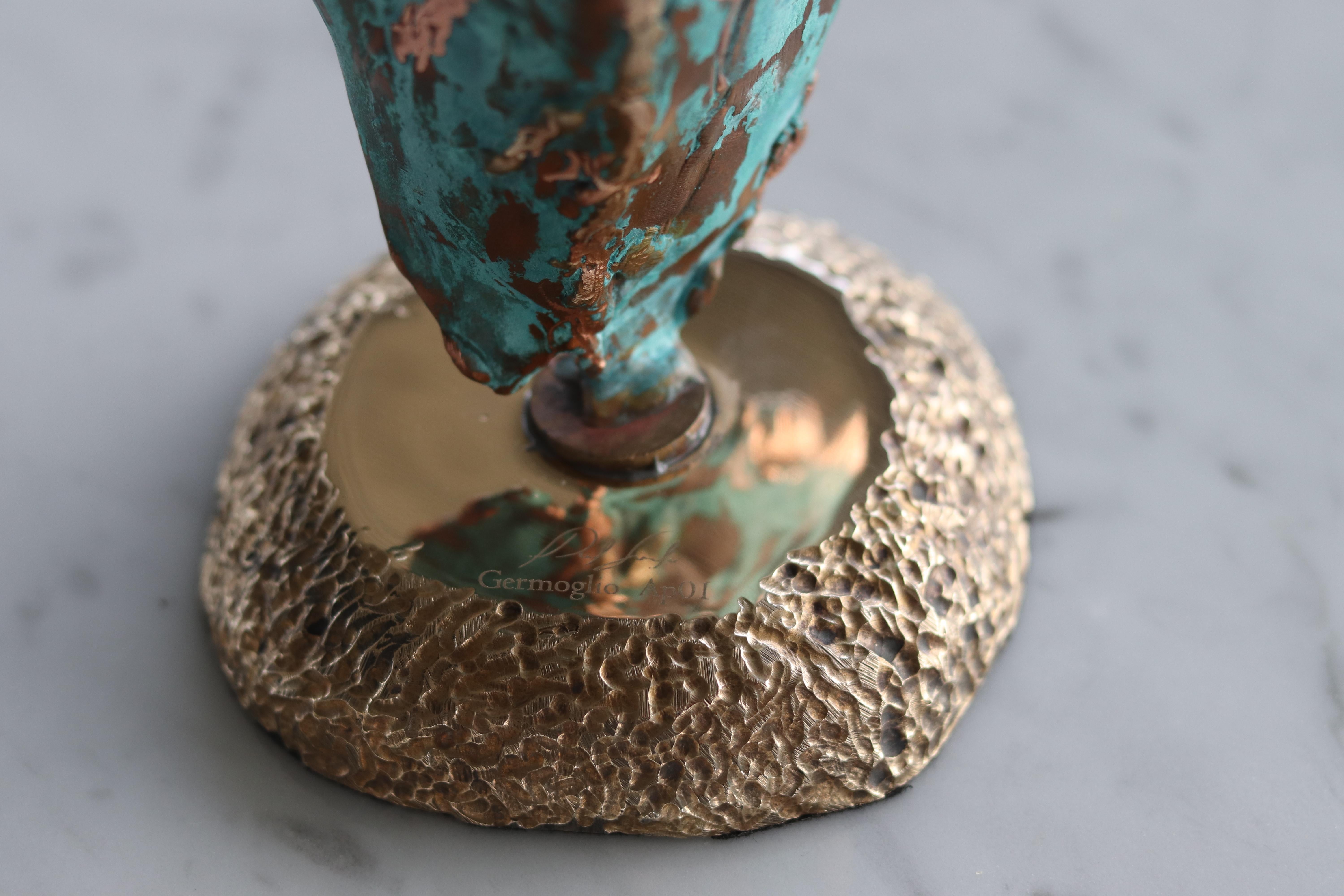 Copper Hand Sculpted Vase by Samuel Costantini 5