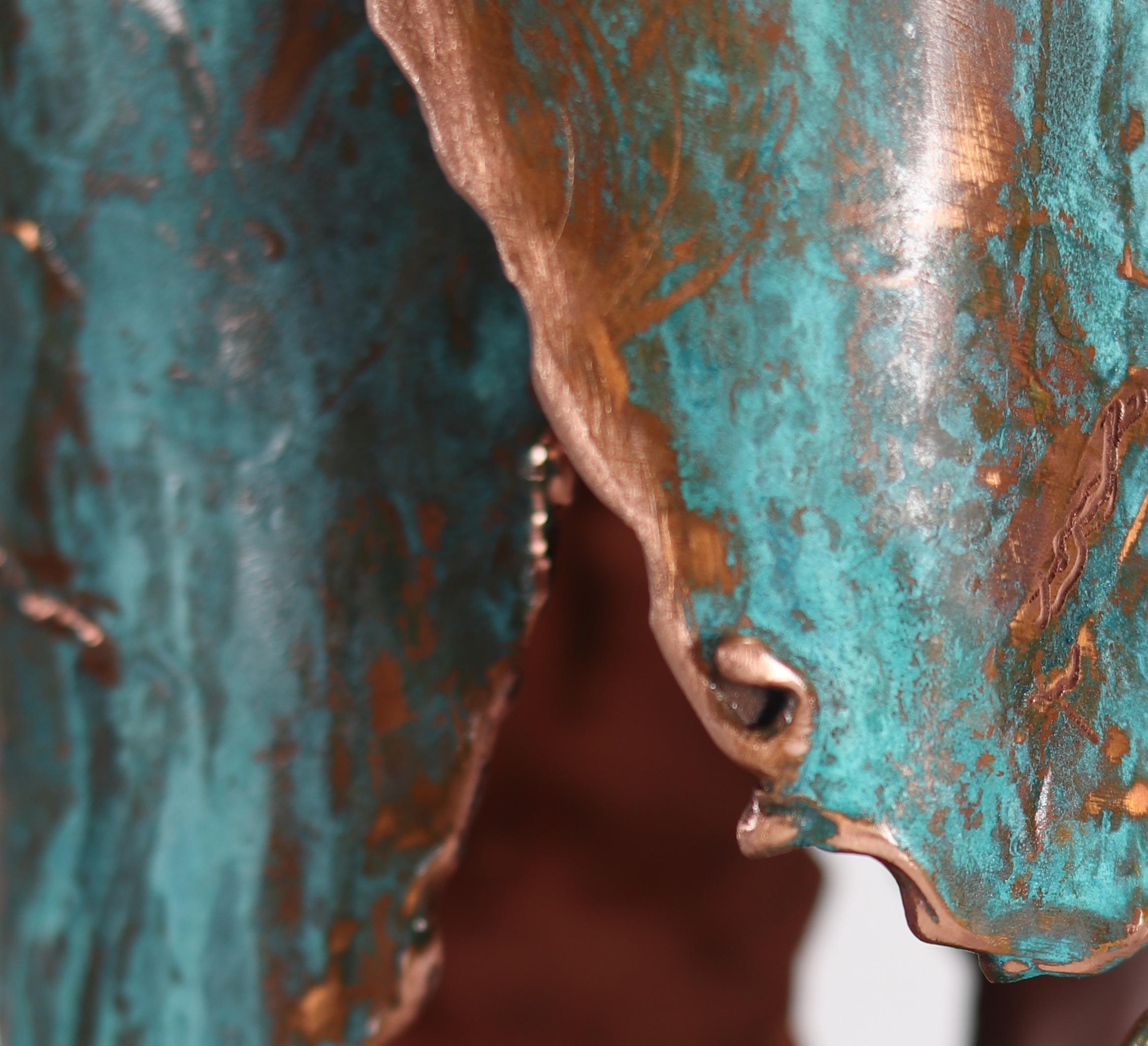 Copper Hand Sculpted Vase by Samuel Costantini 8
