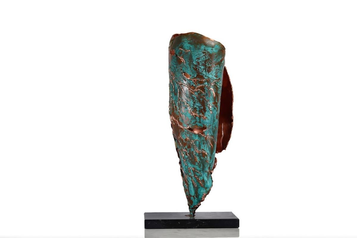 Organic Modern Copper Hand Sculpted Vase by Samuel Costantini