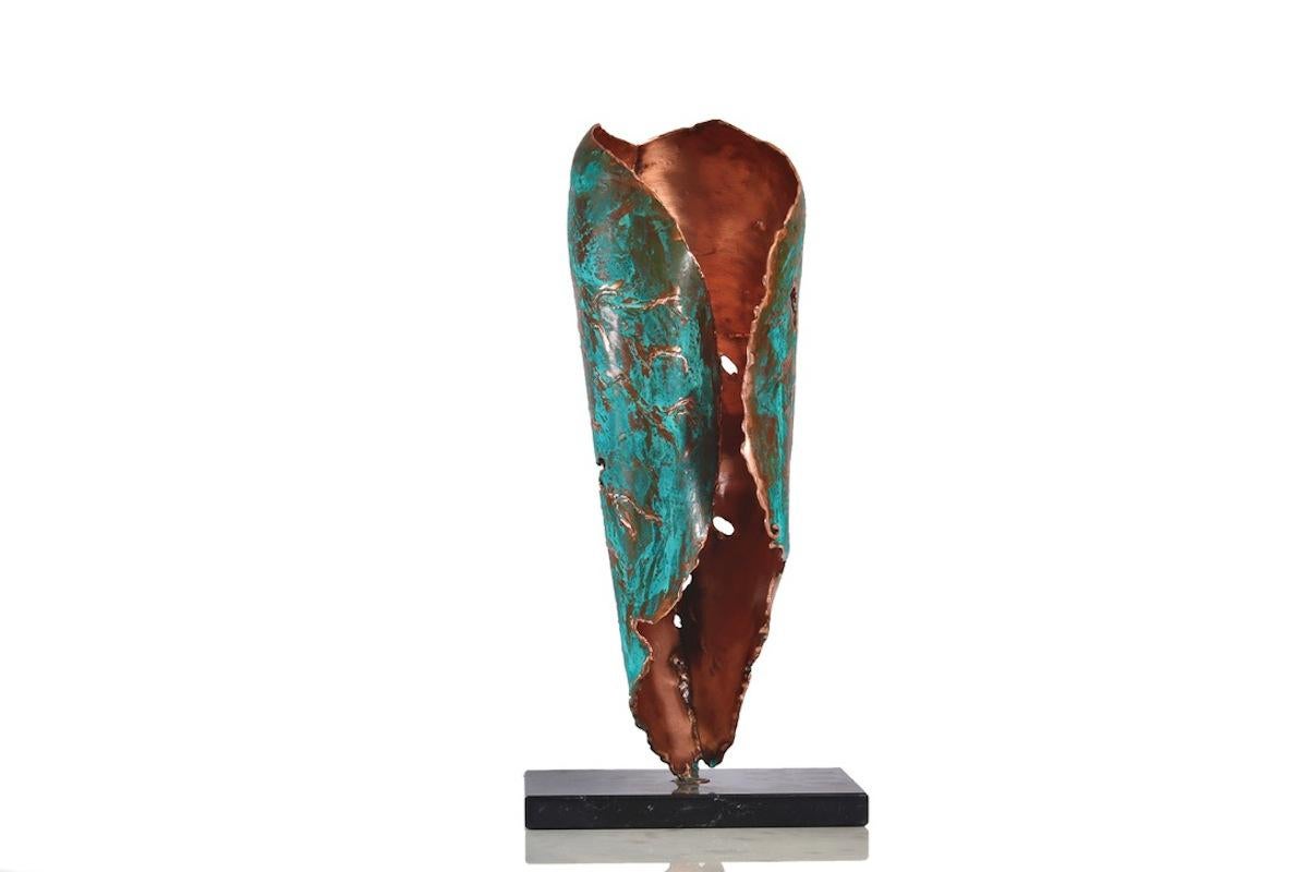Copper Hand Sculpted Vase by Samuel Costantini In New Condition In Geneve, CH
