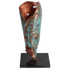Copper Hand Sculpted Vase by Samuel Costantini