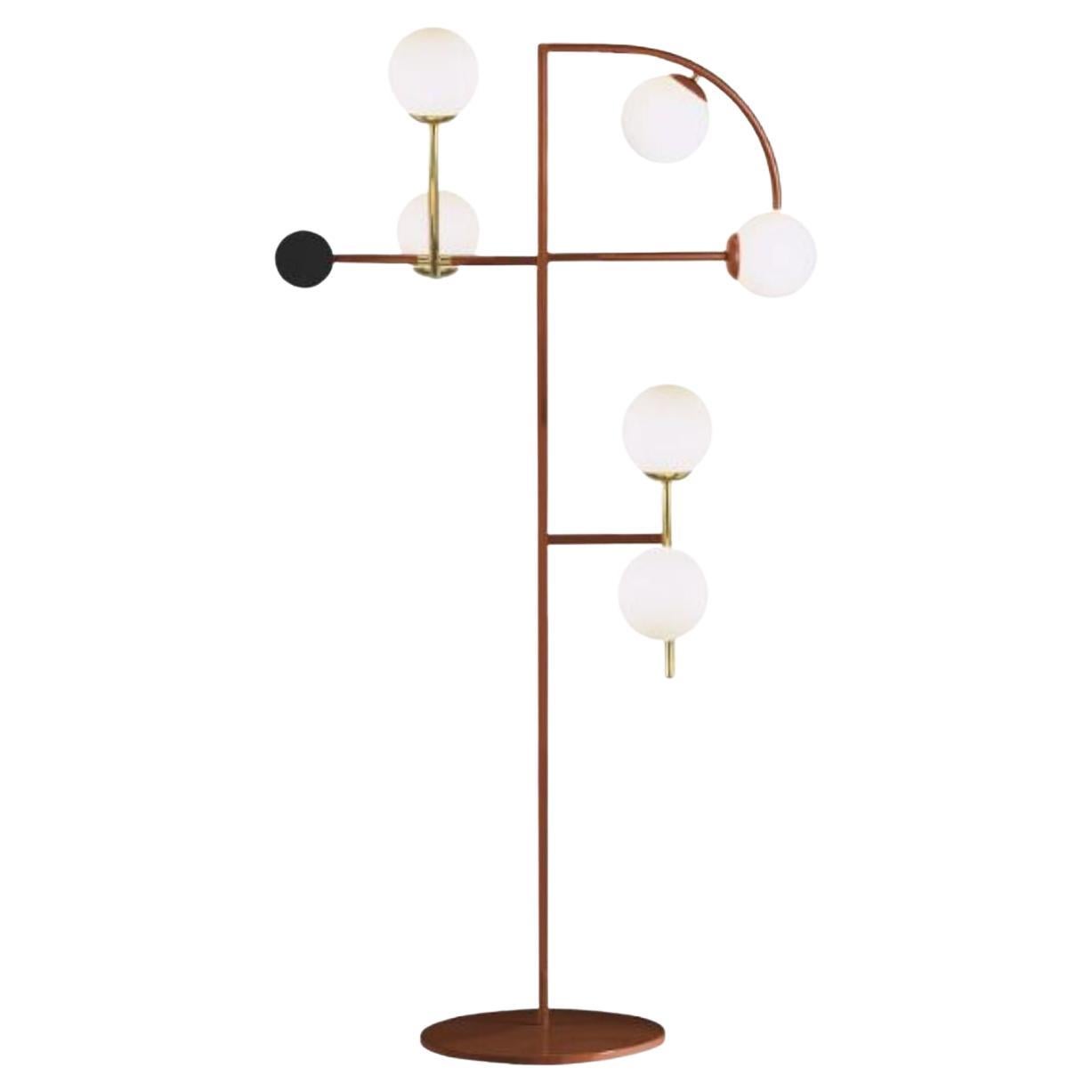 Copper Helio Floor Lamp by Dooq For Sale