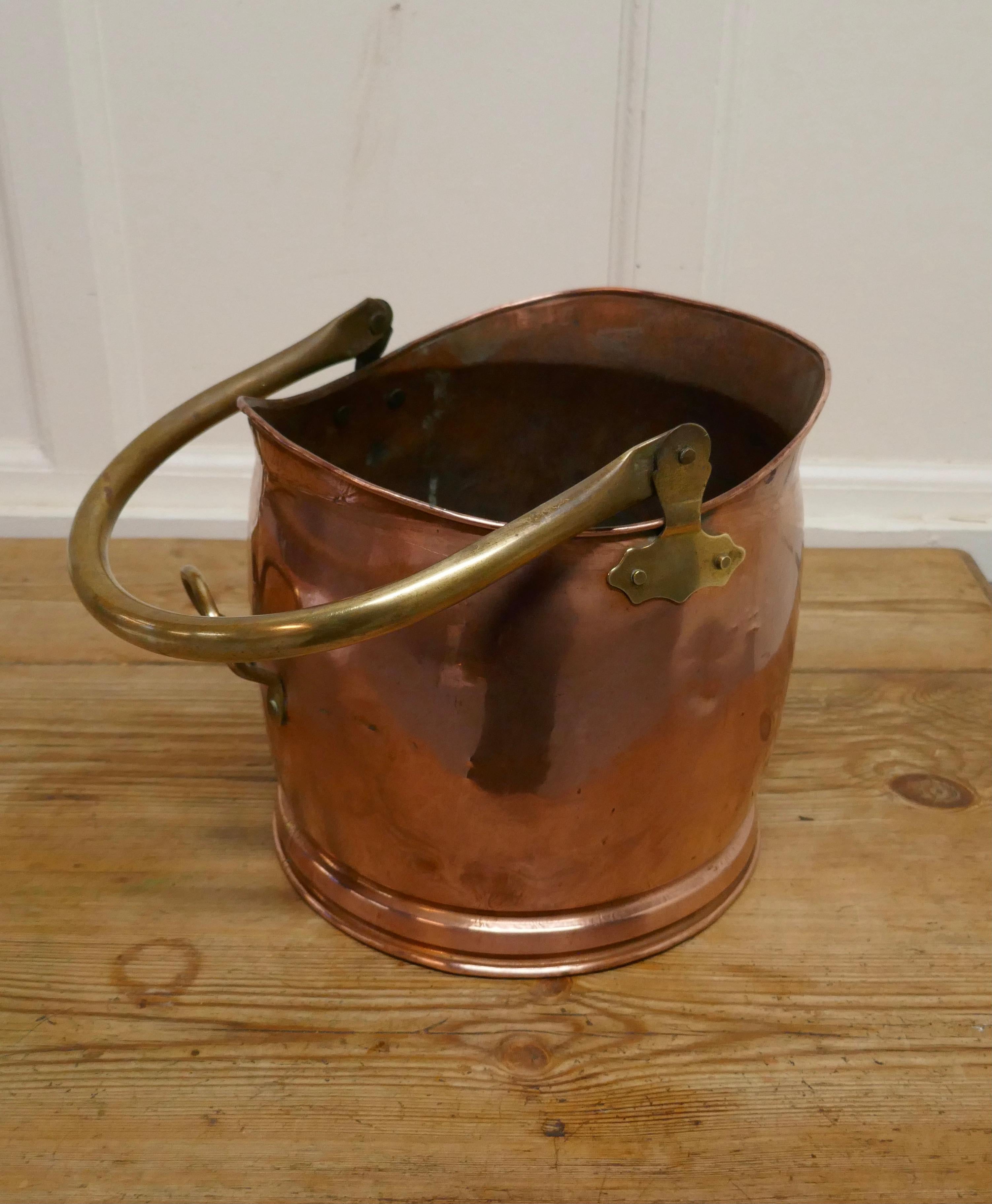 vintage copper coal scuttle