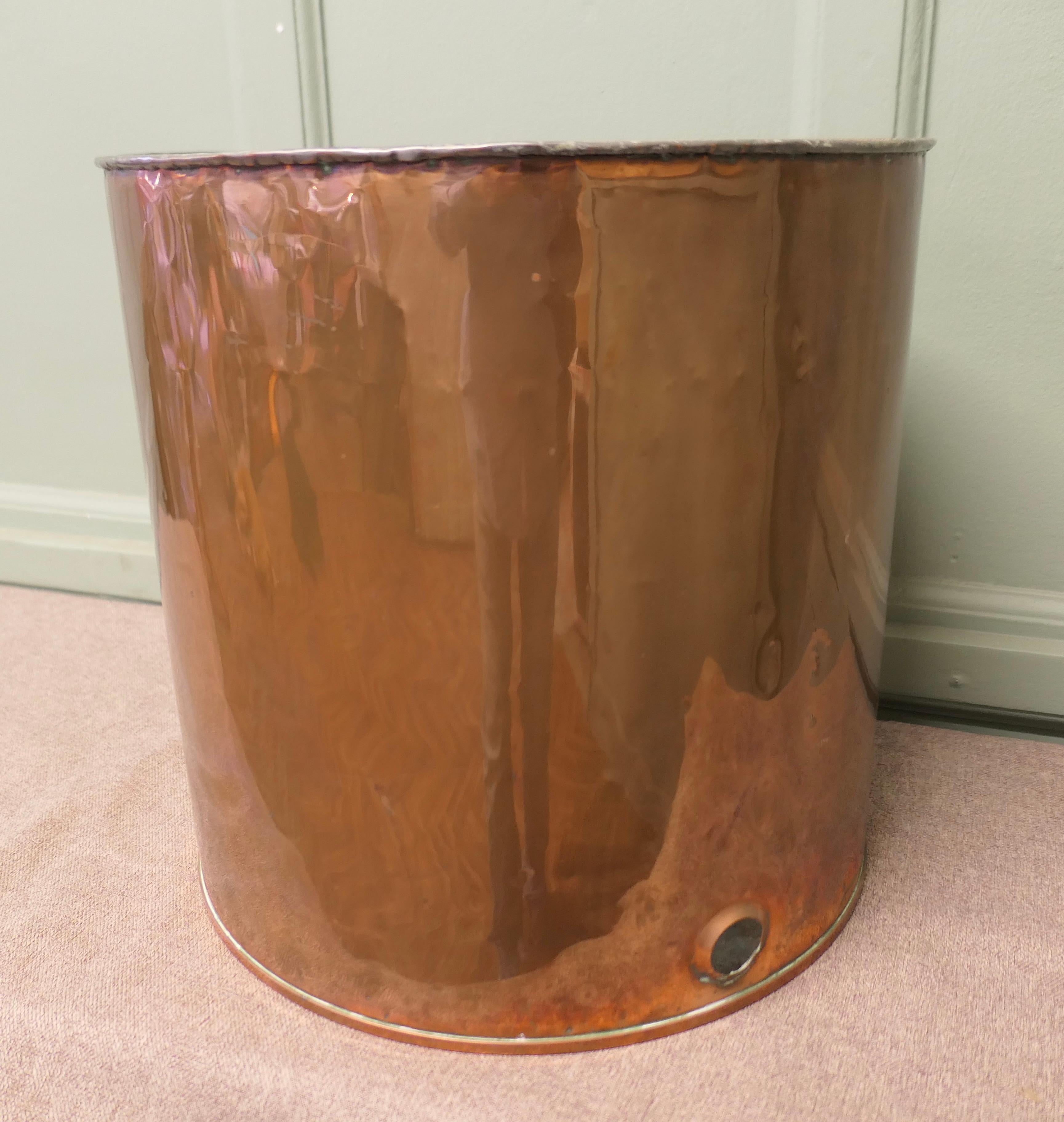 Victorian Copper Hot Water Filter, Log Bin  This very practical piece For Sale
