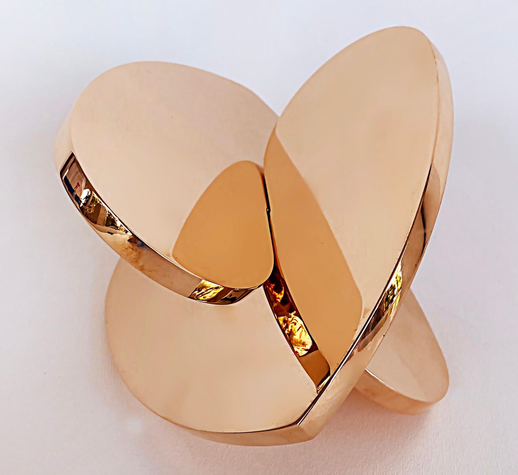 Copper Interlocking Heart Sculptures Michael Gitter & Phu Truong, Solid 1