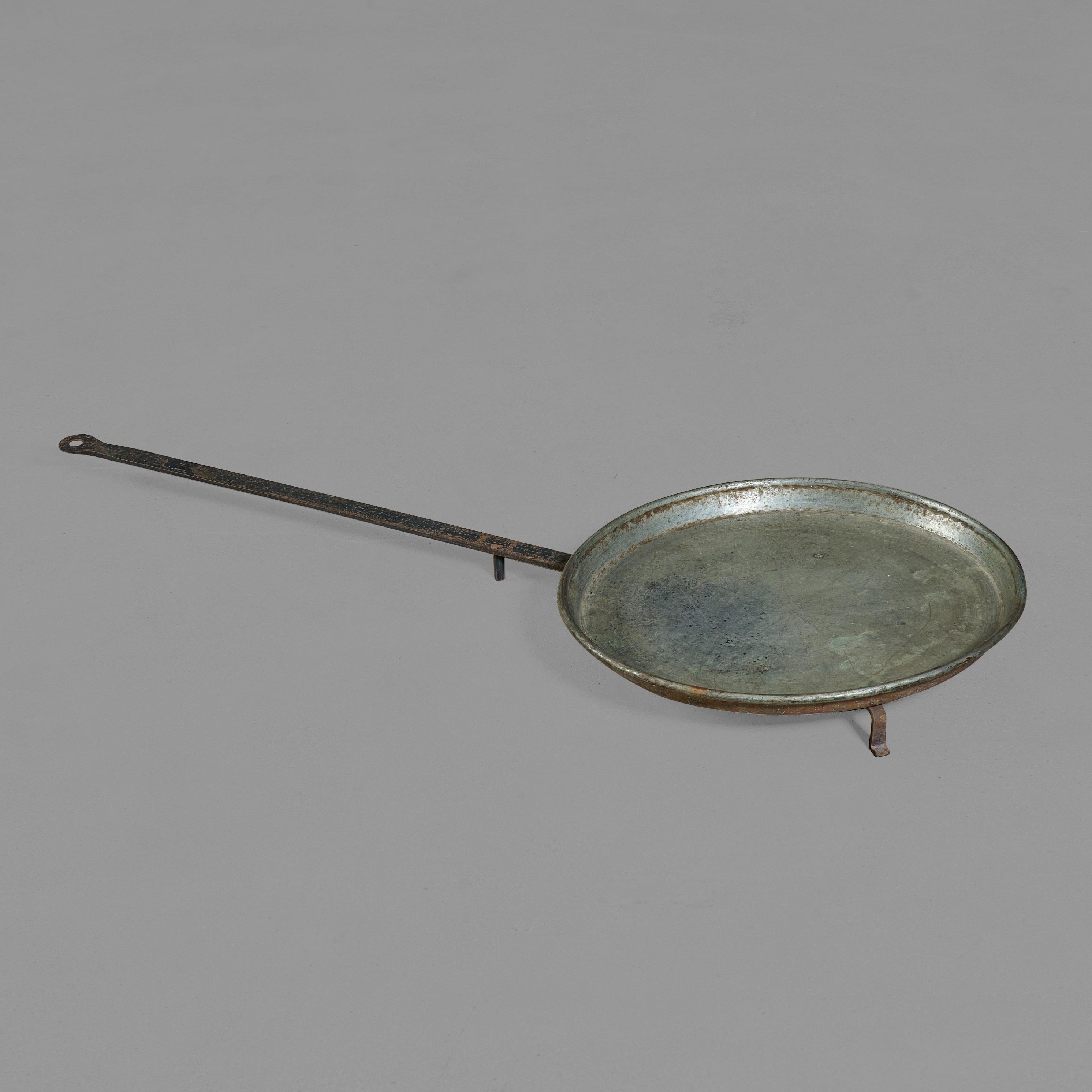 Early 20th Century Copper & Iron Paella Pan For Sale