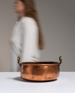 19th Century Antique Copper Jam Basin from Belgium, Well-Proportioned