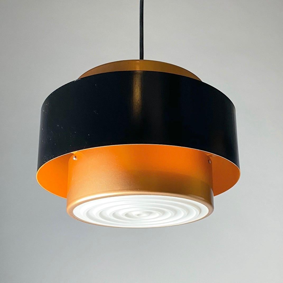 Danish Copper Juno Ceiling Light by Jo Hammerborg for Fog Morup, Denmark, 1960s