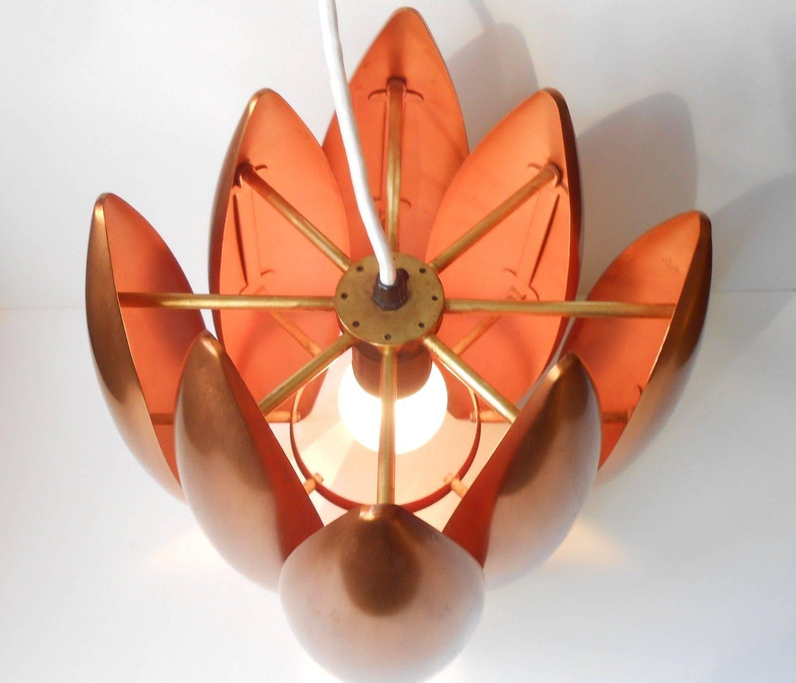 Danish Copper 'Kastor' Ceiling Light by Jo Hammerborg for Fog & Mørup, Denmark, 1960s For Sale