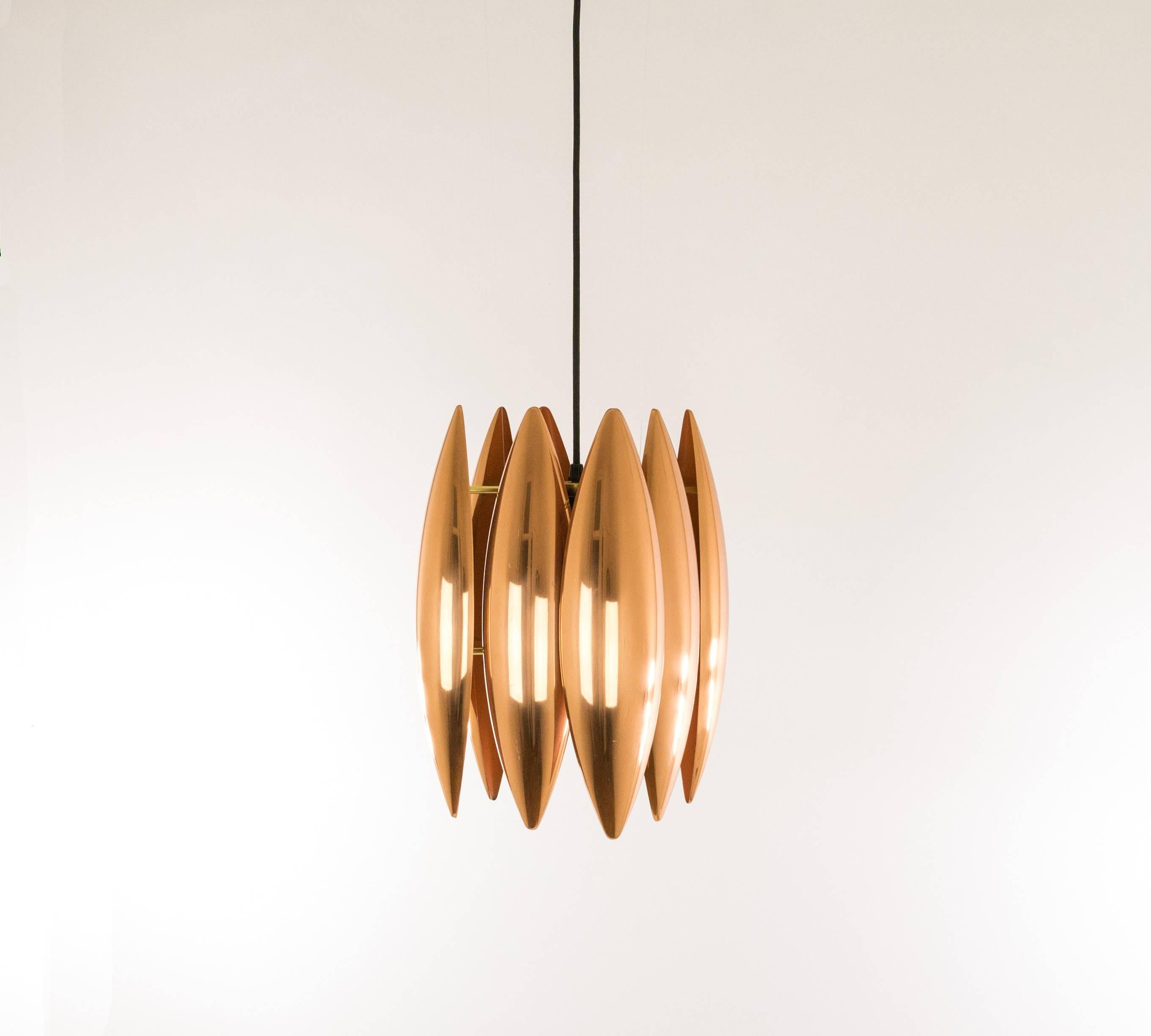 Mid-Century Modern Copper Kastor Pendant by Jo Hammerborg for Fog & Mørup, 1960s For Sale