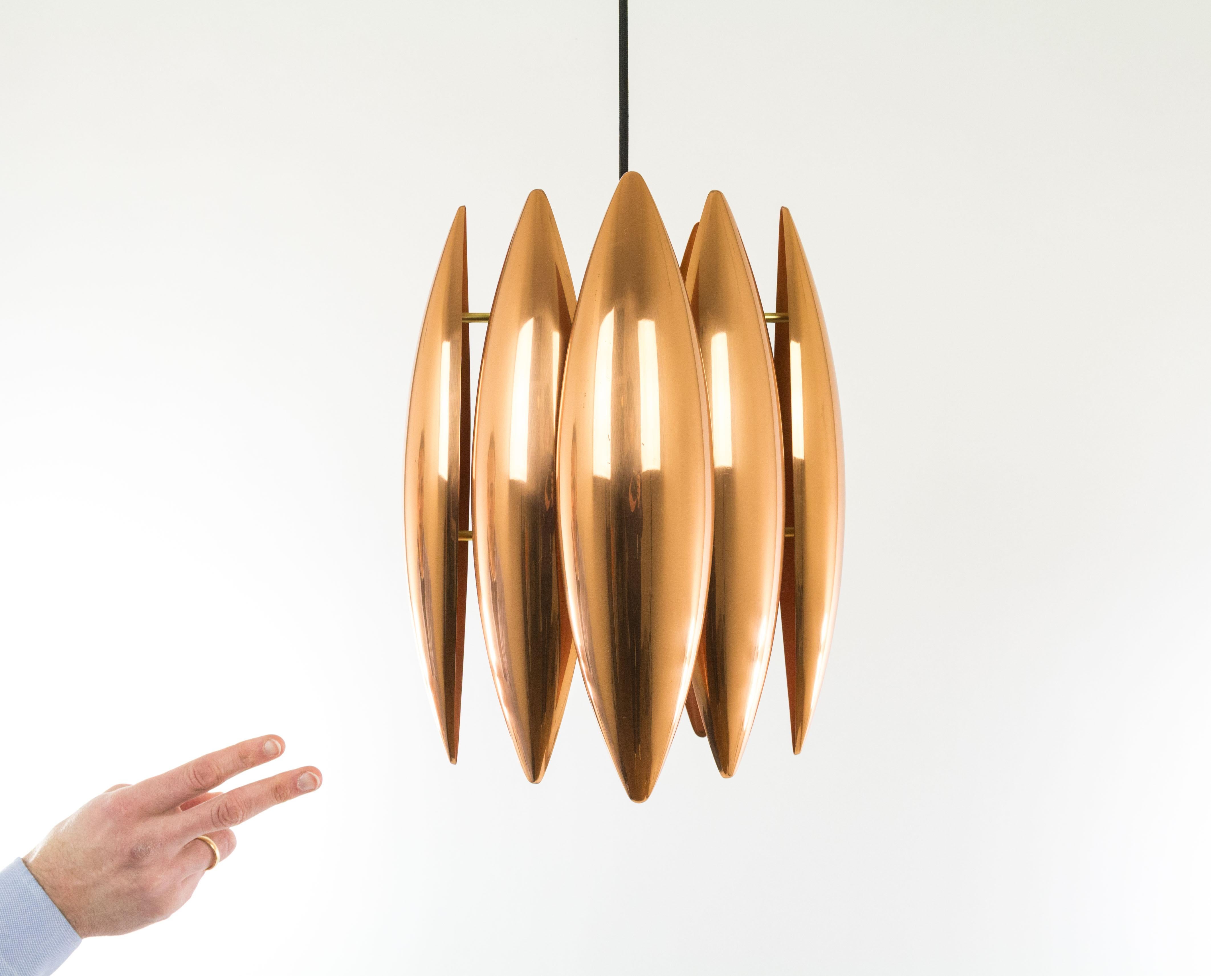 Copper Kastor Pendant by Jo Hammerborg for Fog & Mørup, 1960s For Sale 1