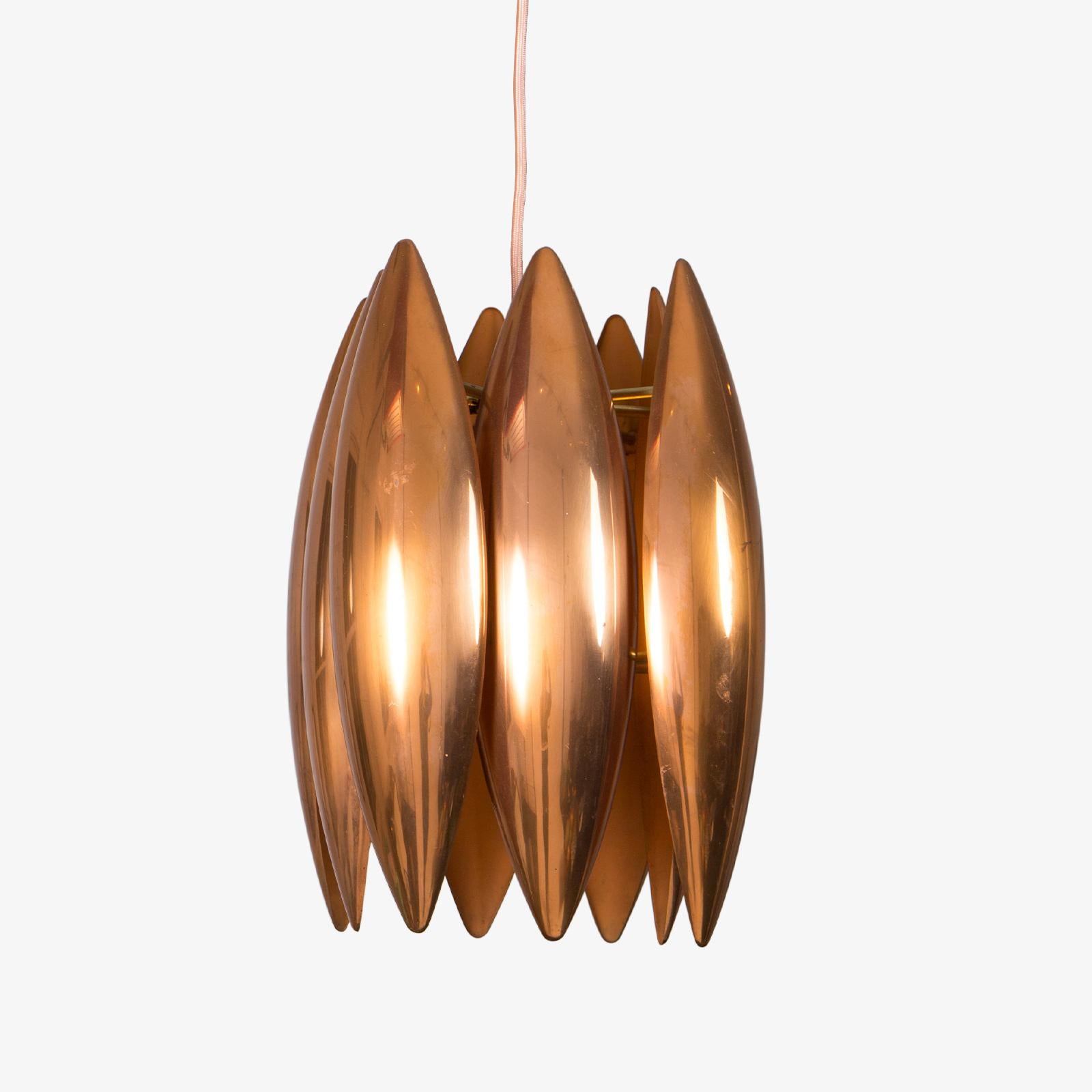Copper Kastor Pendant by Jo Hammerborg for Fog & Mørup 4