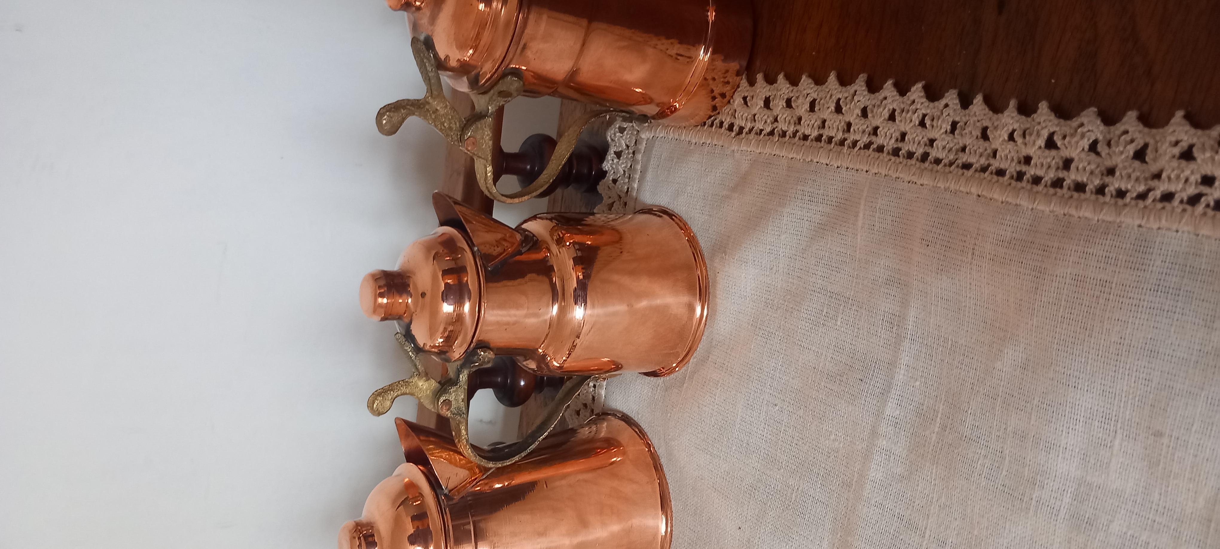  Copper Kitchen Decoration Vintage Coffee Pots Lot of 5 Diferent Design For Sale 2
