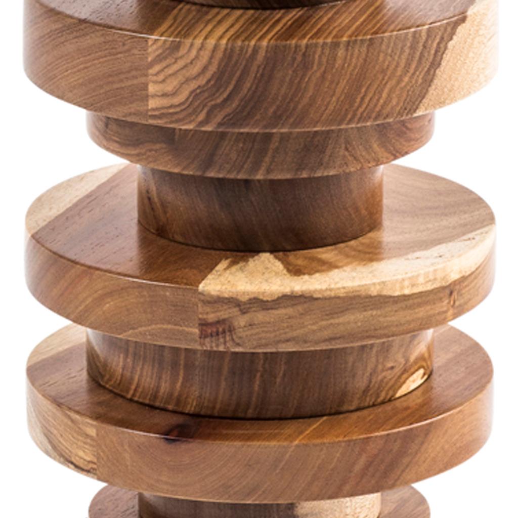 Sud-africain Table d'appoint TOTEM en cuivre, bois laqué et Kiaat vert-de-gris d'Afrique par Egg Designs en vente