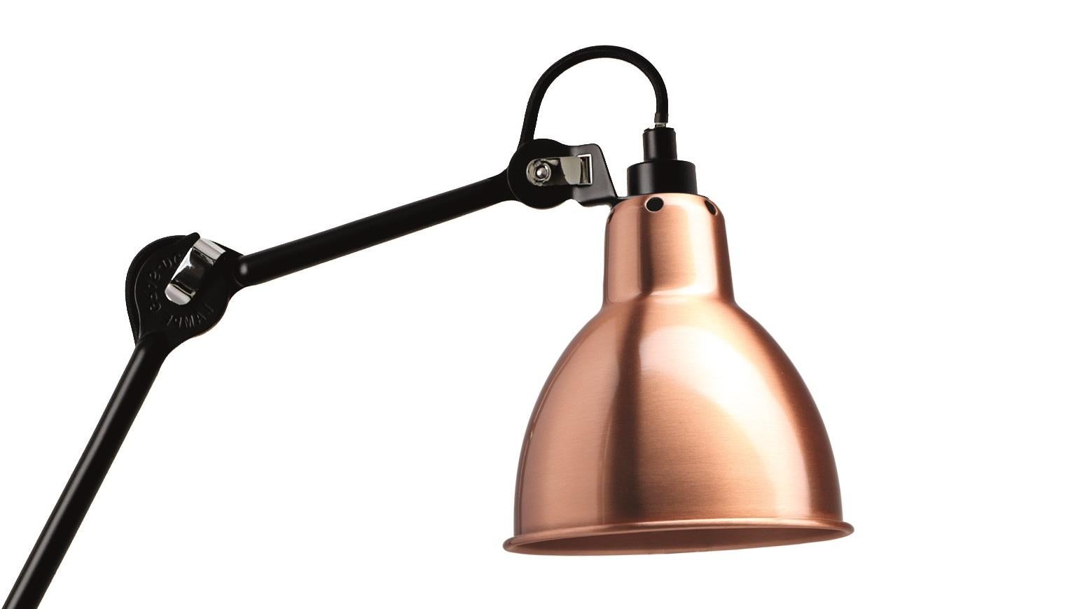Post-Modern Copper Lampe Gras N° 210 Wall Lamp by Bernard-Albin Gras