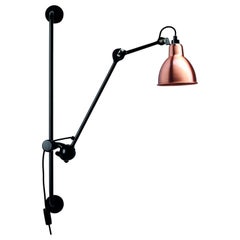Kupferlampe Gras N° 210 Wandleuchte von Bernard-Albin Gras