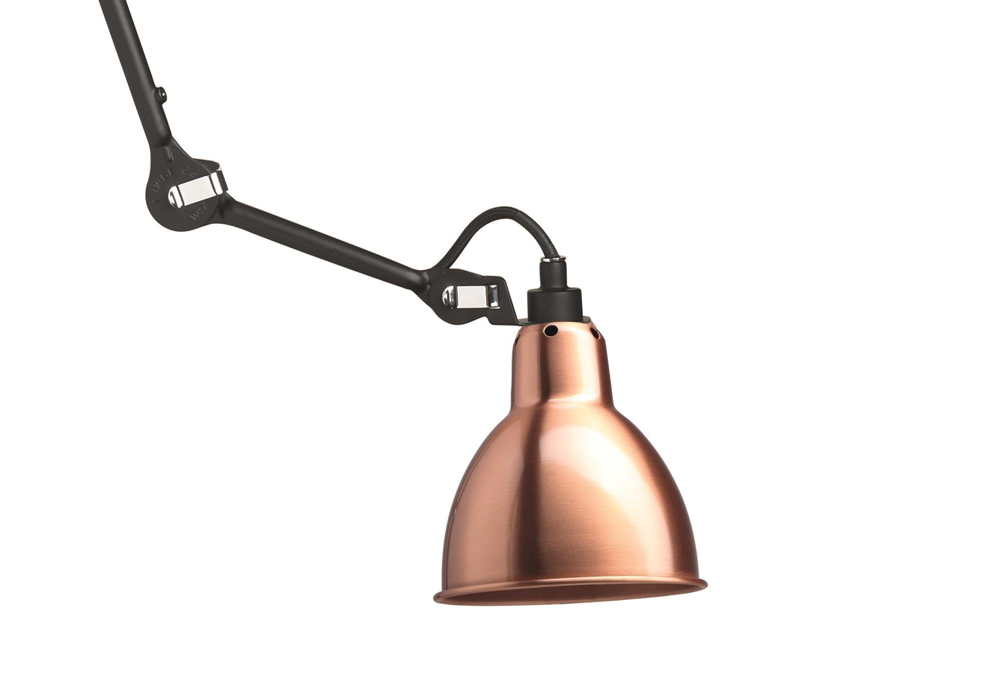 Post-Modern Copper Lampe Gras N° 302 Ceiling Lamp by Bernard-Albin Gras For Sale