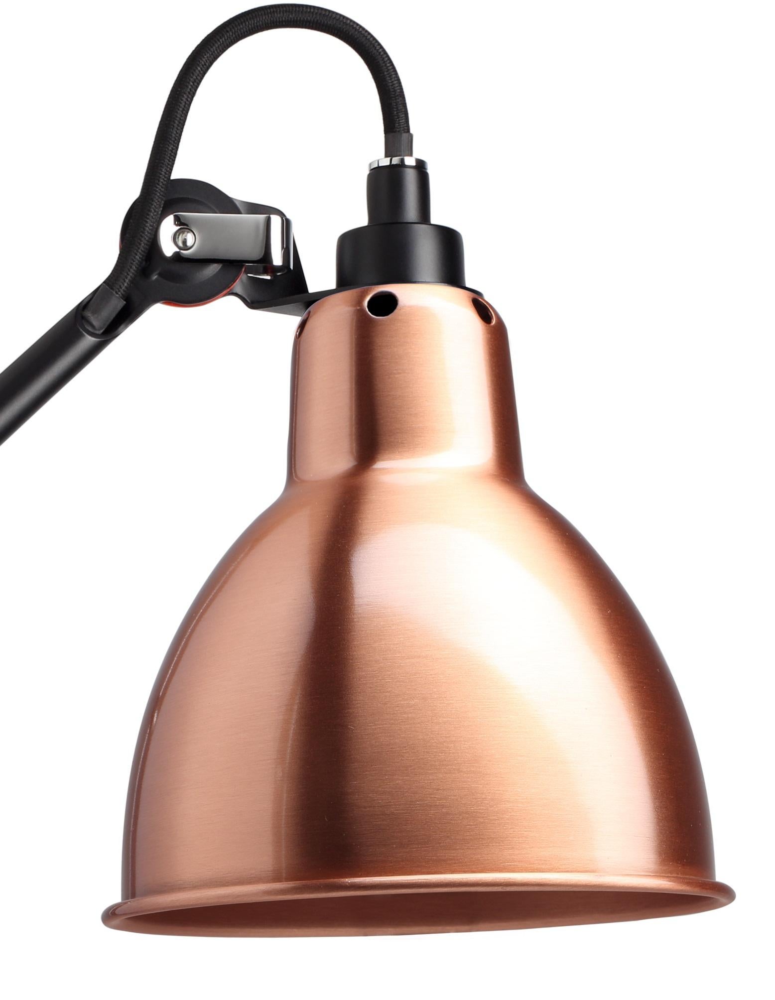 Post-Modern Copper Lampe Gras N° 304 Wall Lamp by Bernard-Albin Gras For Sale