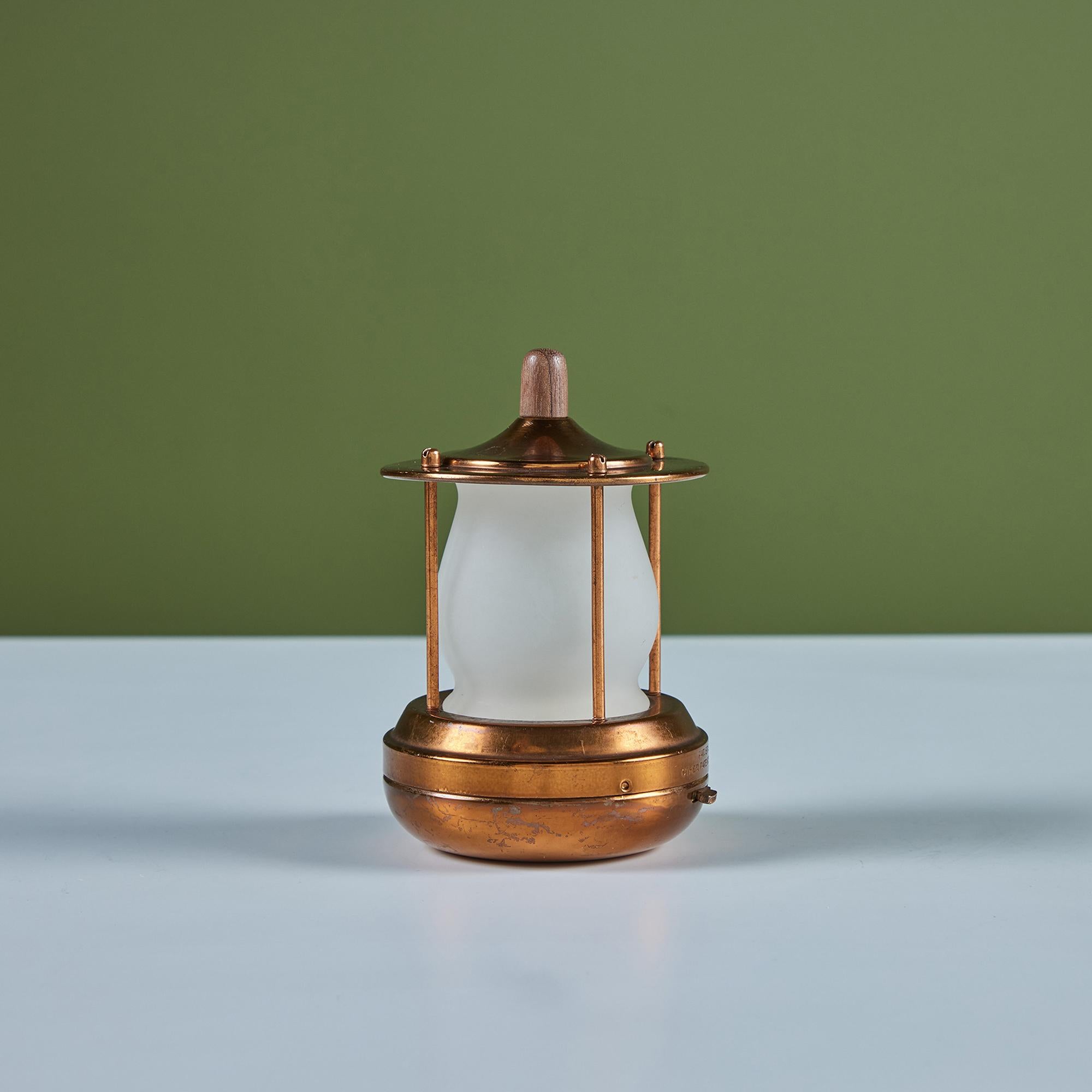 Art Deco Copper Lantern Lamp for Chase USA