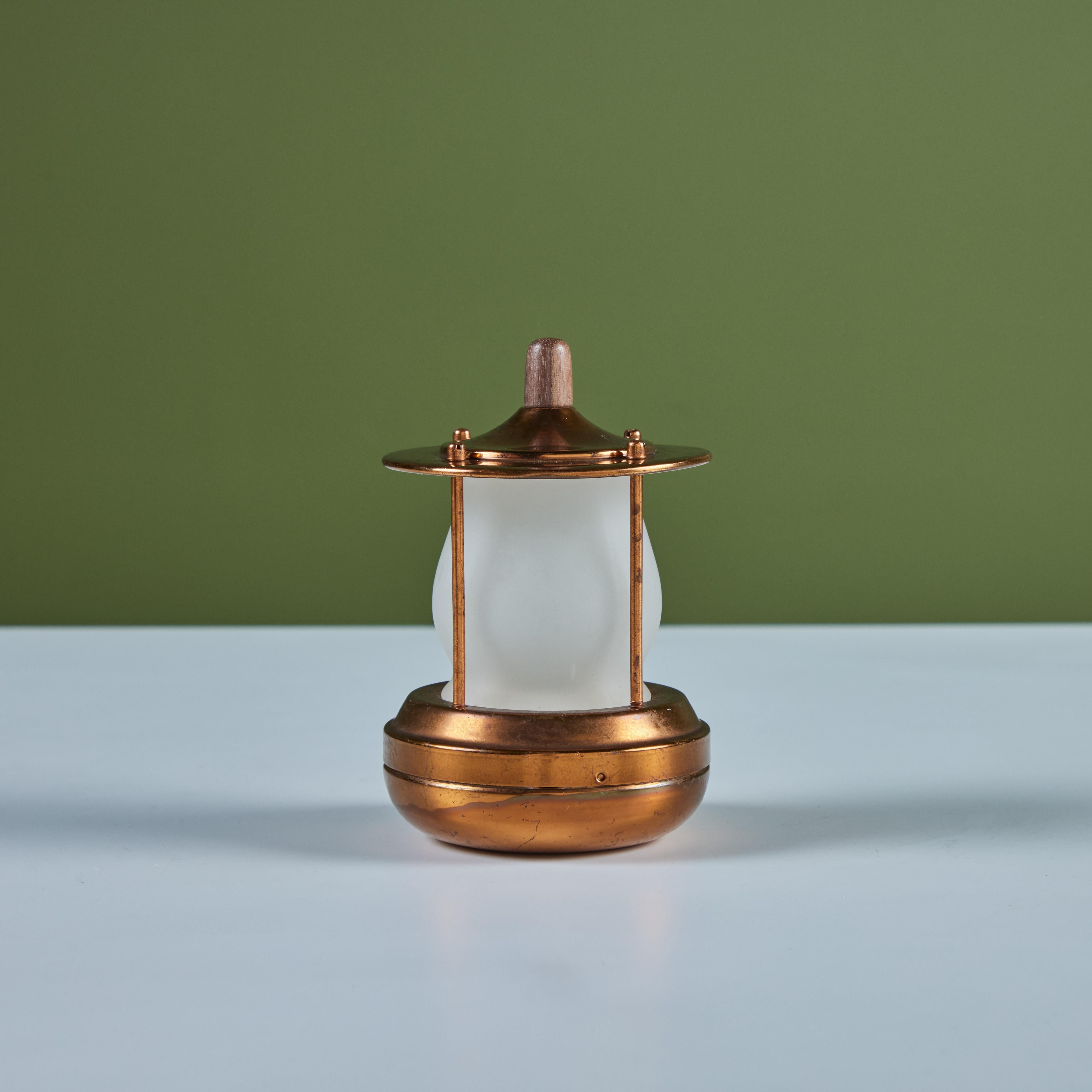 Copper Lantern Lamp for Chase USA In Good Condition In Los Angeles, CA