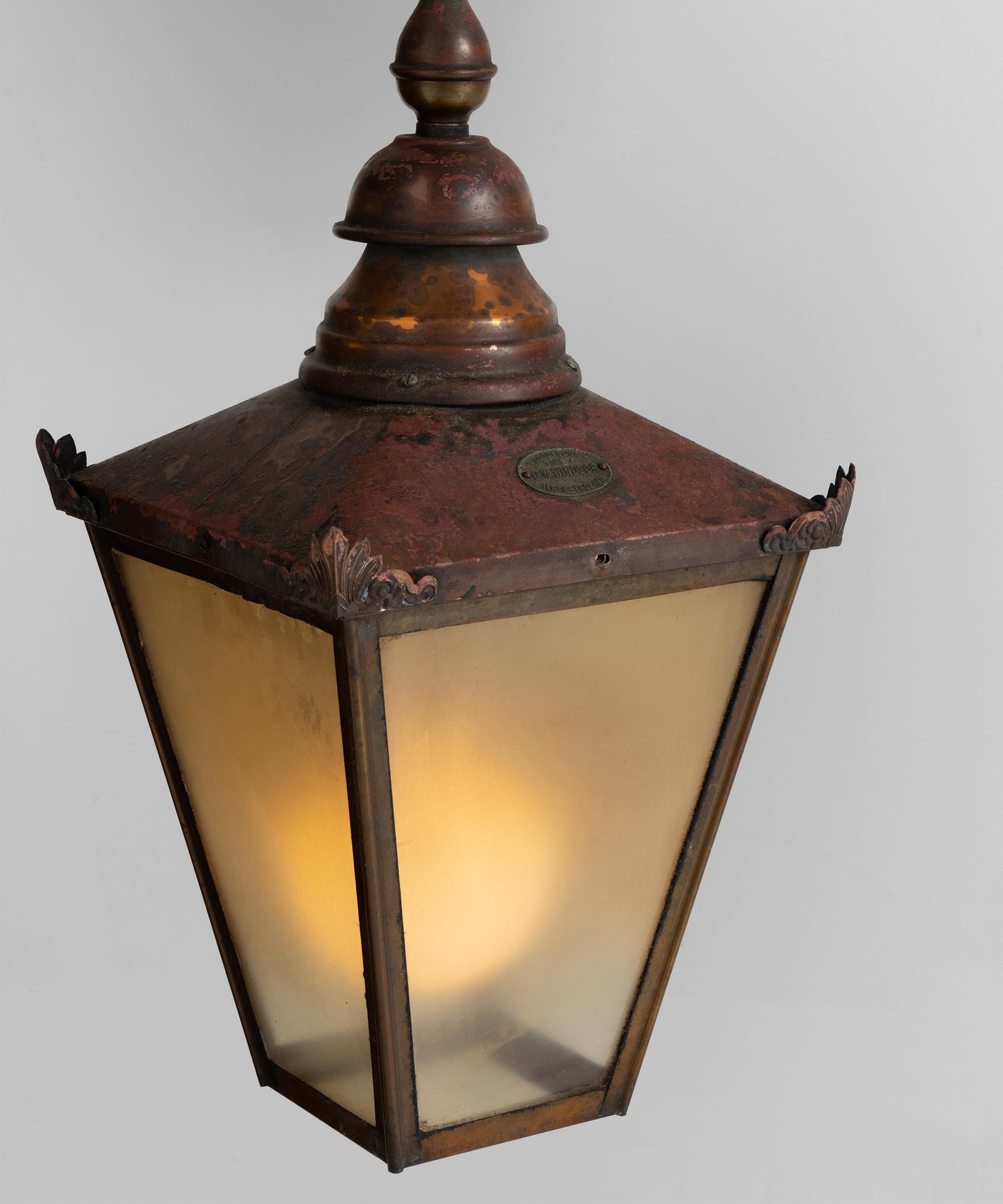 19th Century Copper Lanterns, England, circa 1890