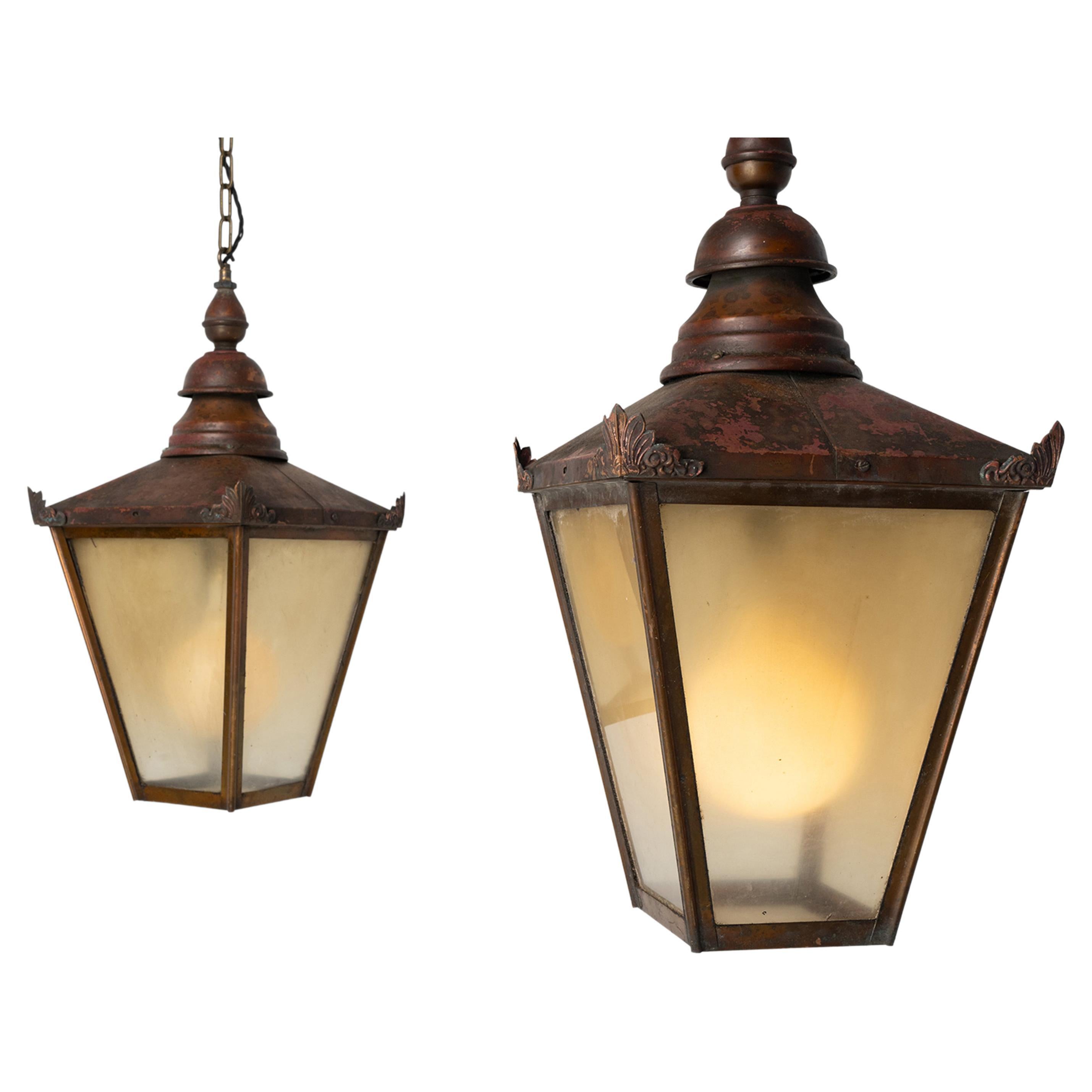 Copper Lanterns, England, circa 1890