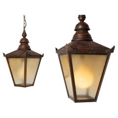 Antique Copper Lanterns, England, circa 1890