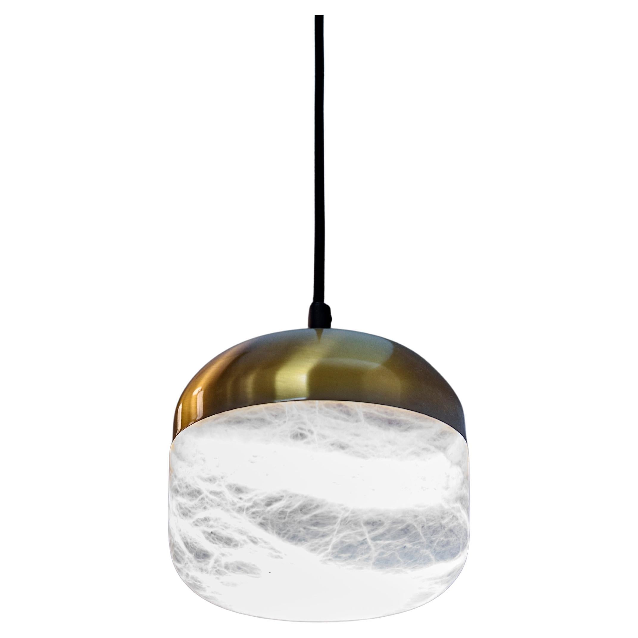 Copper Large Pendant Lamp by United Alabaster