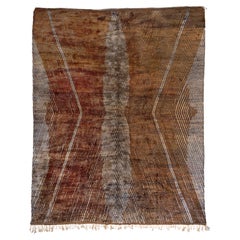 Copper & Lavender Modern Moroccan Carpet, Angled Design
