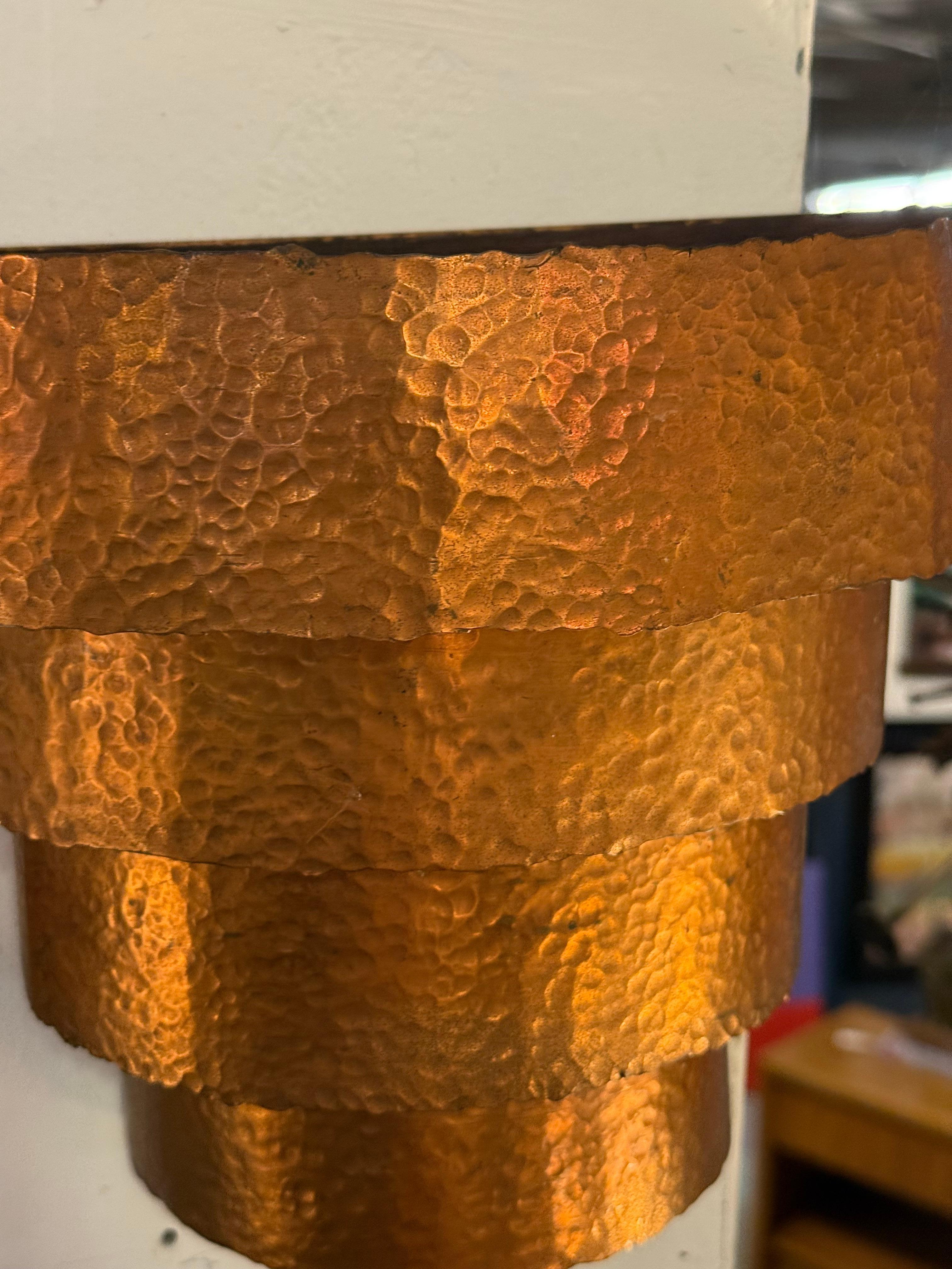 American Copper Layered Sconce For Sale